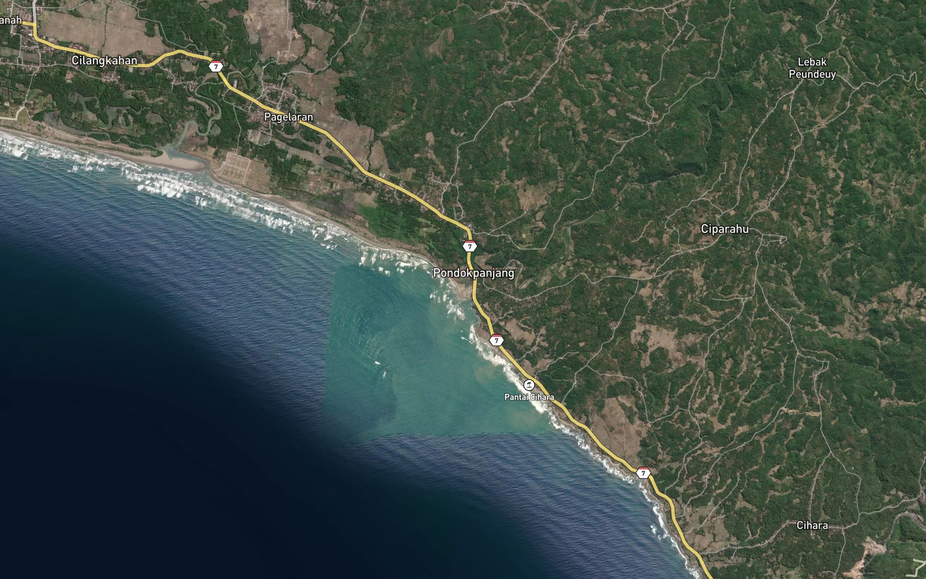 Satellite map of the Muara Cipager
