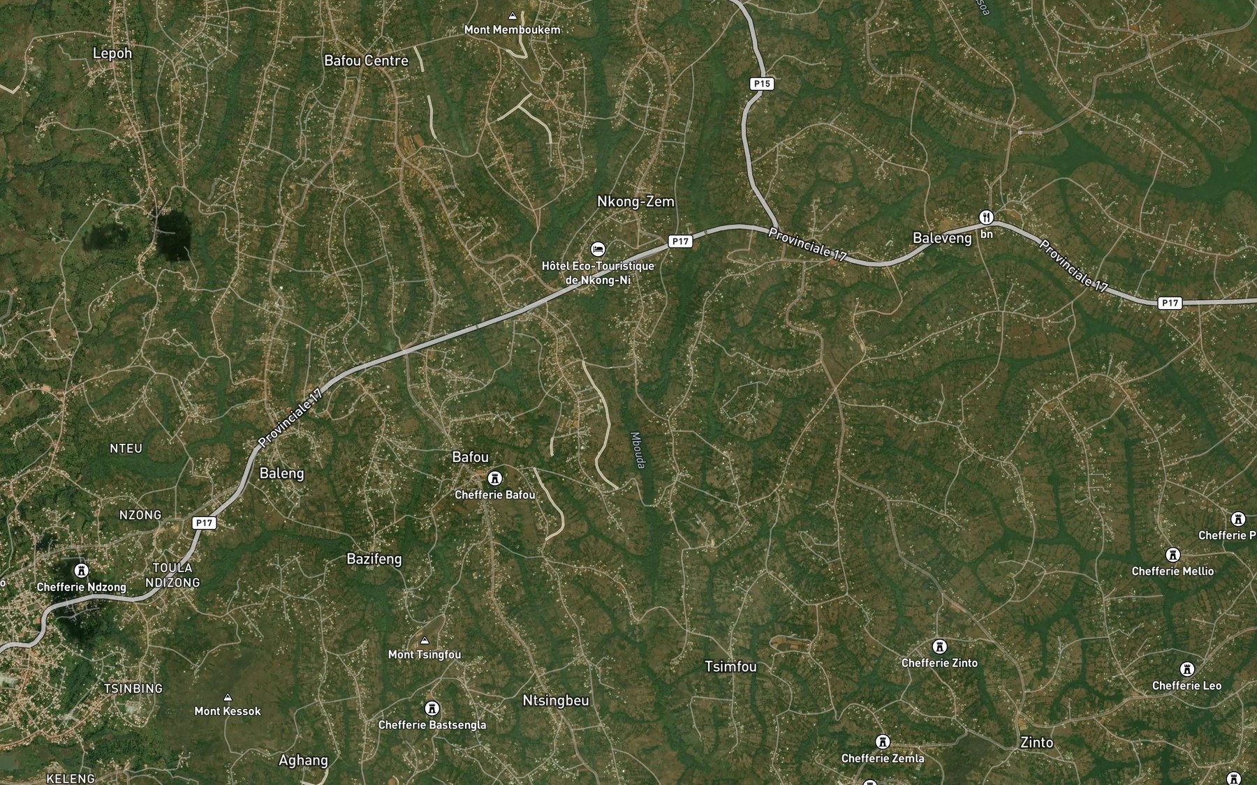 Satellite map of the Ndouzem