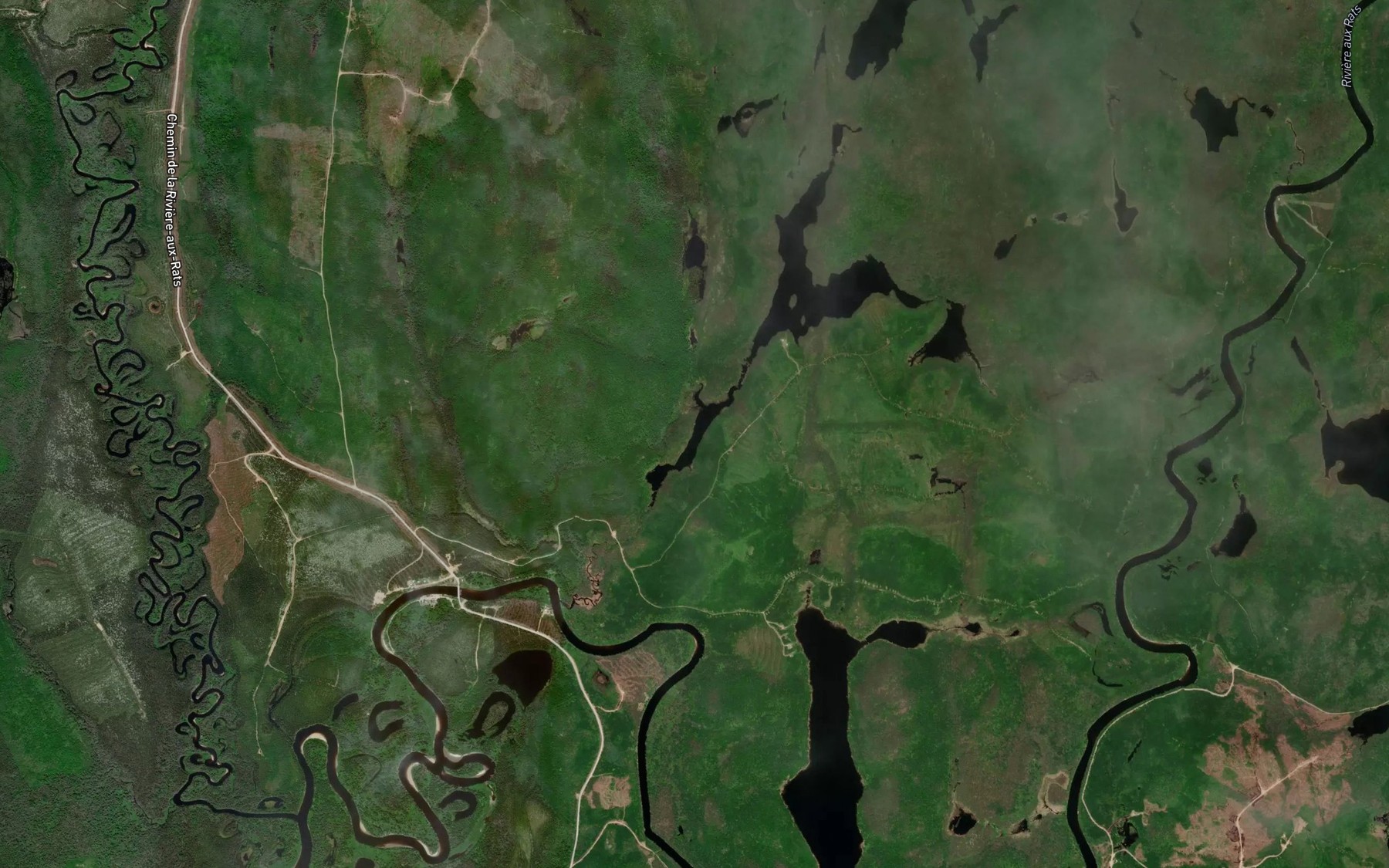 Satellite map of the Lac Anguille