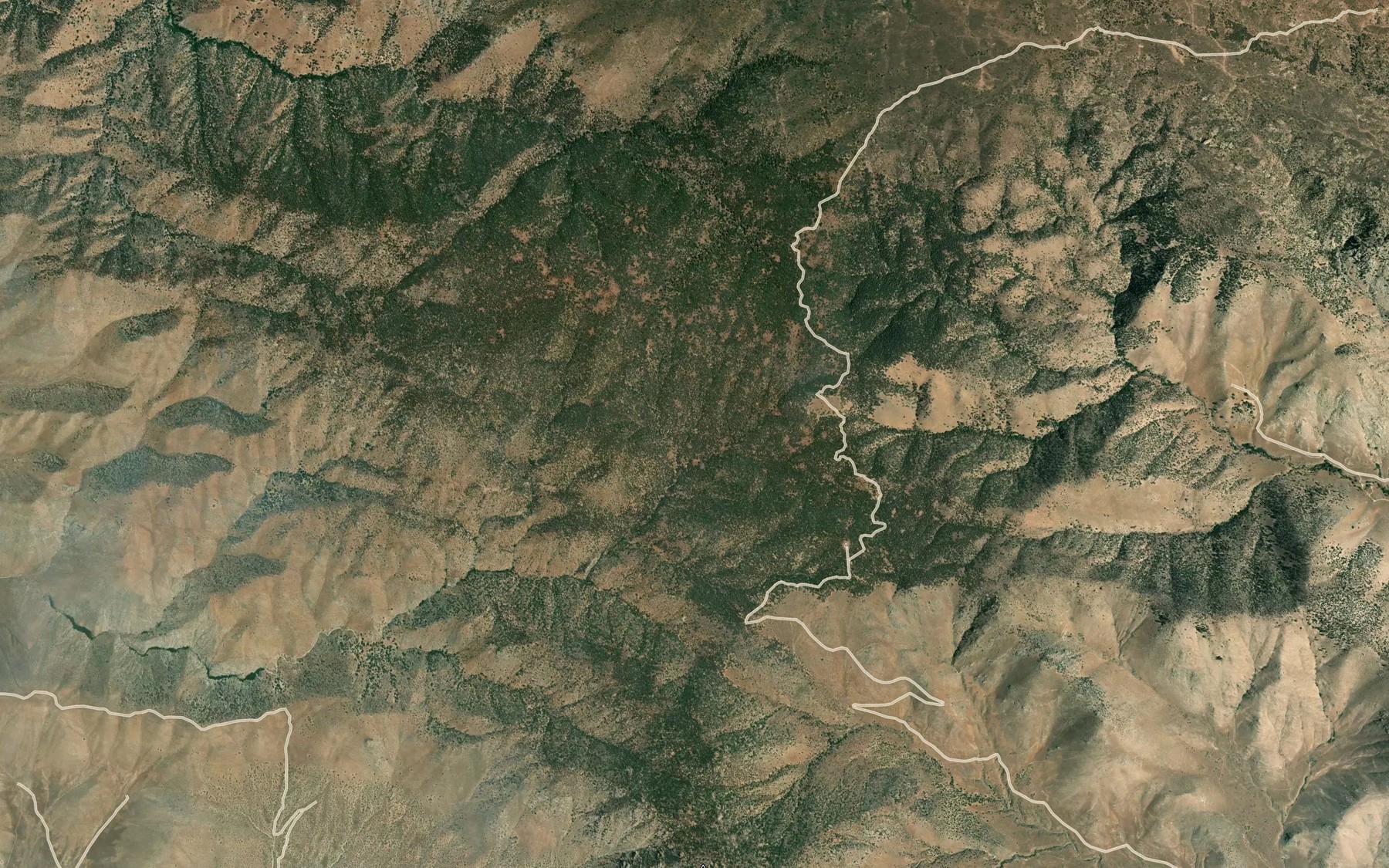 Satellite map of the Yellow Jacket Spring