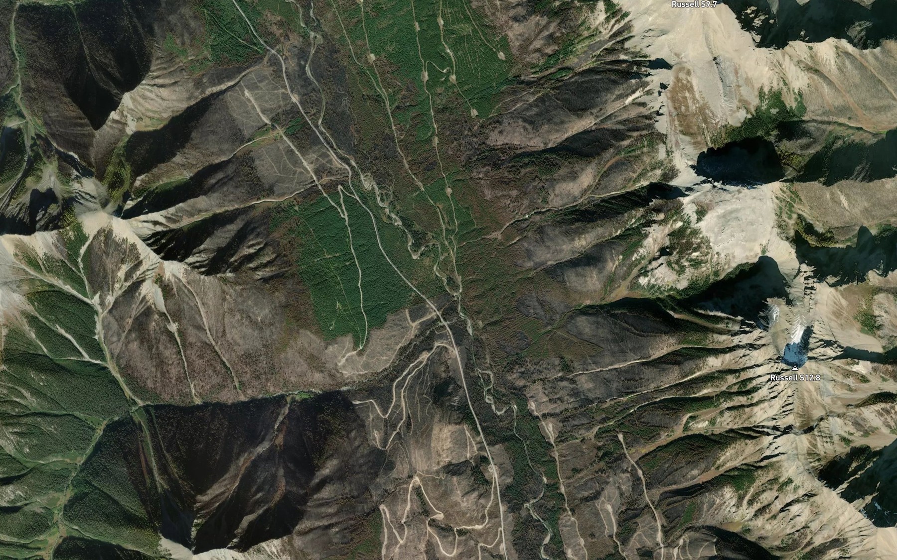Satellite map of the Nipakoo Creek