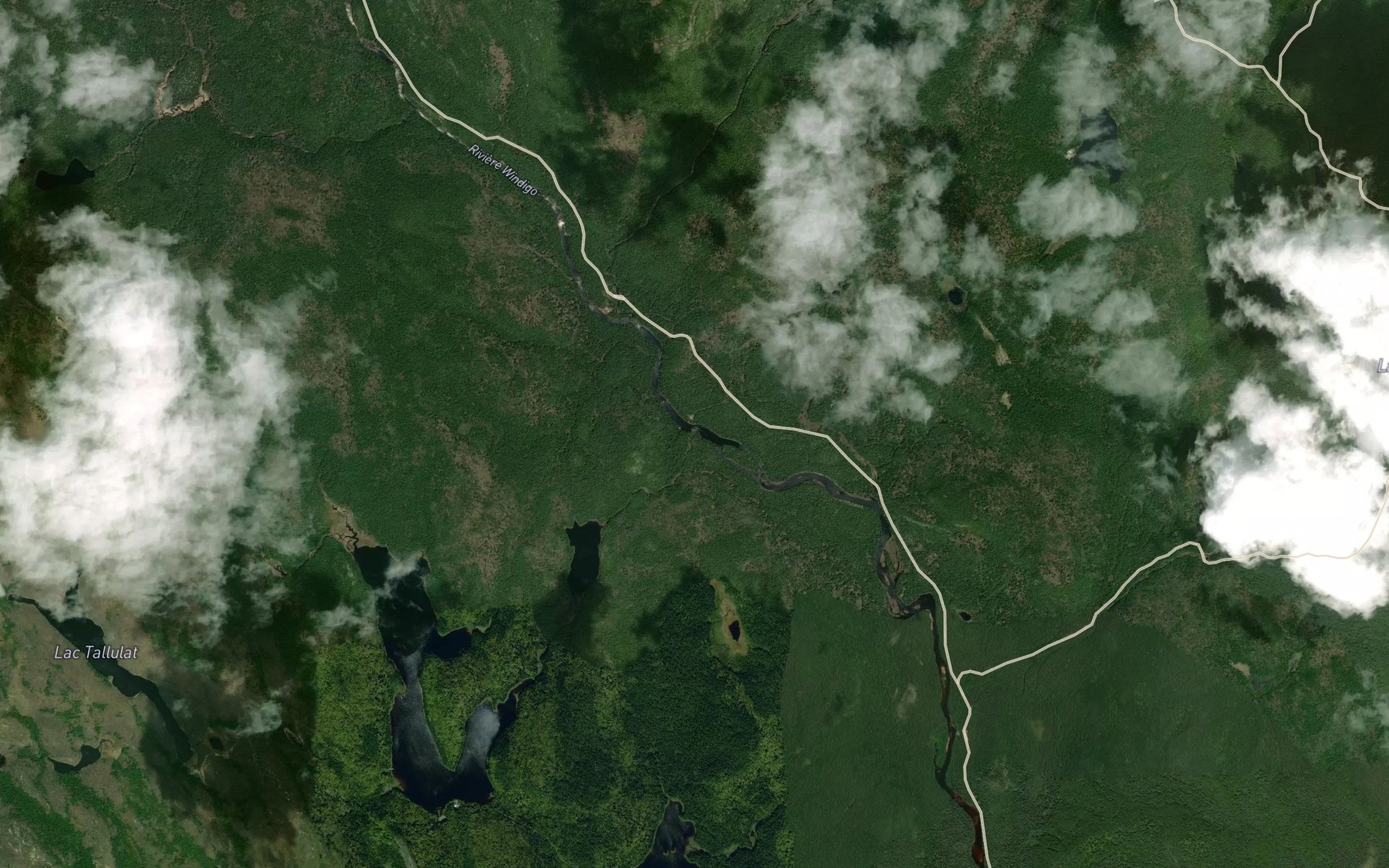 Satellite map of the Ruisseau Coulombe