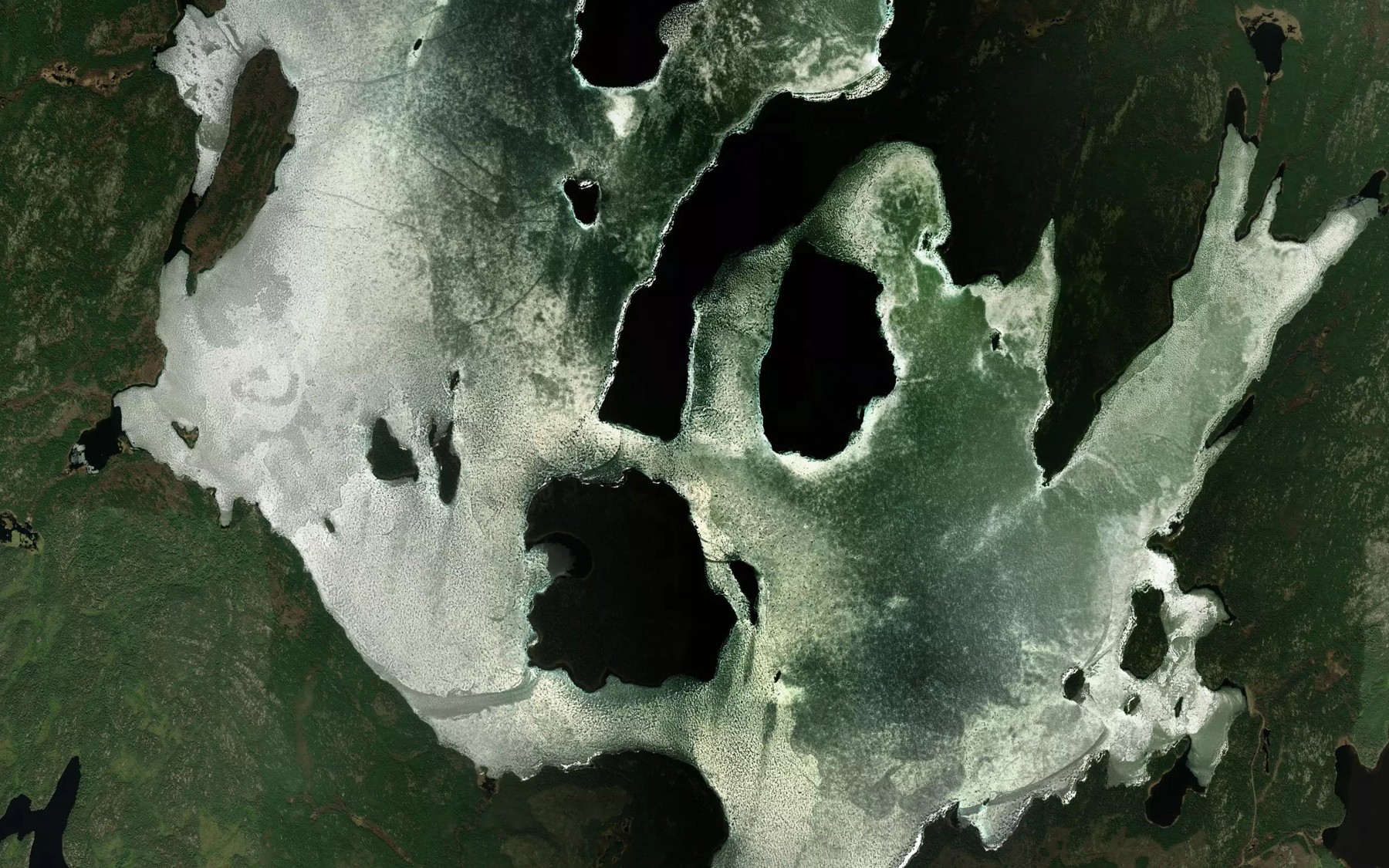 Satellite map of the Kaykayk Lake