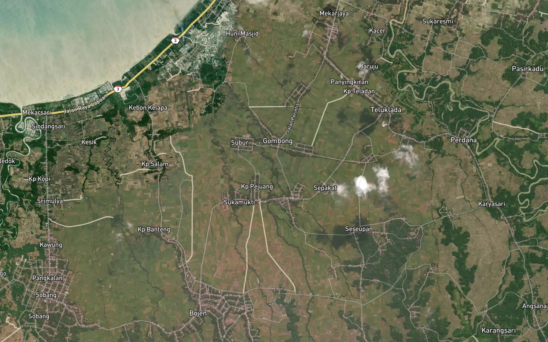 Satellite map of the Ci Gendir