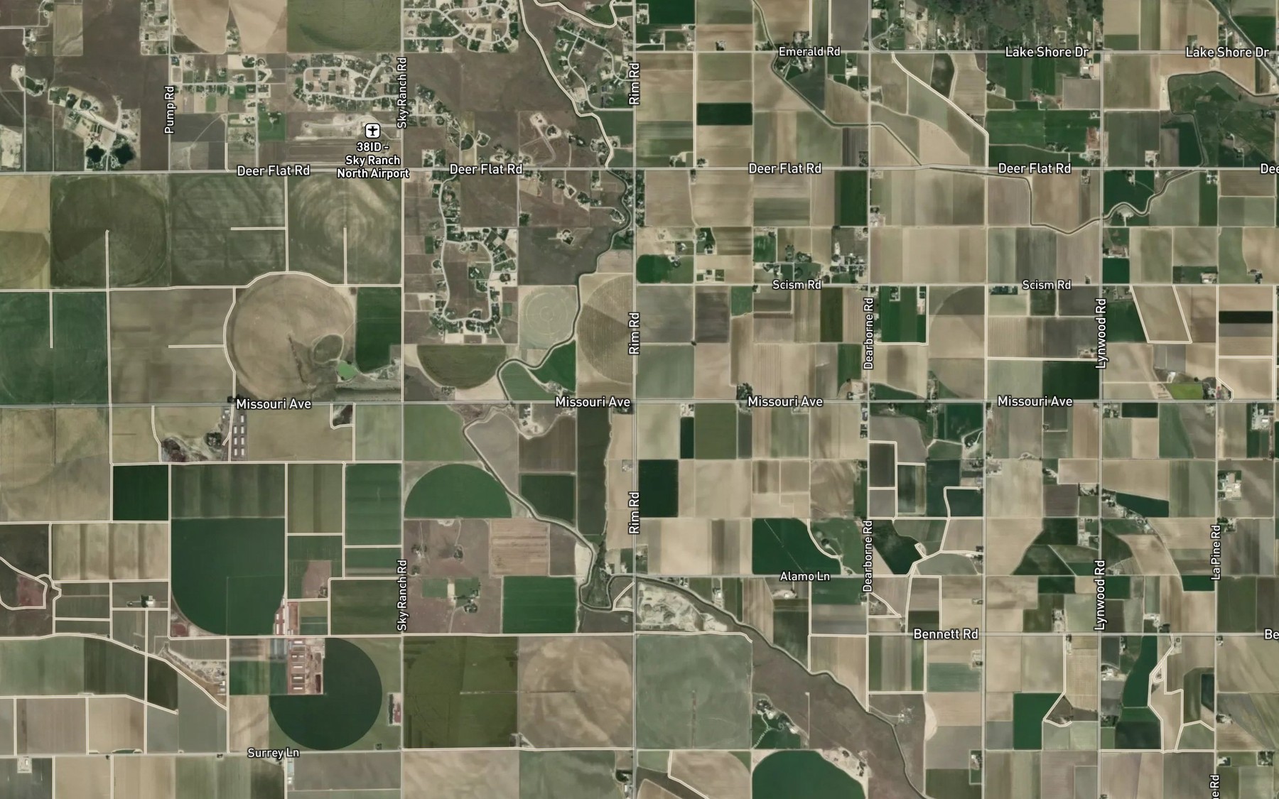 Satellite map of the Brooks Lateral