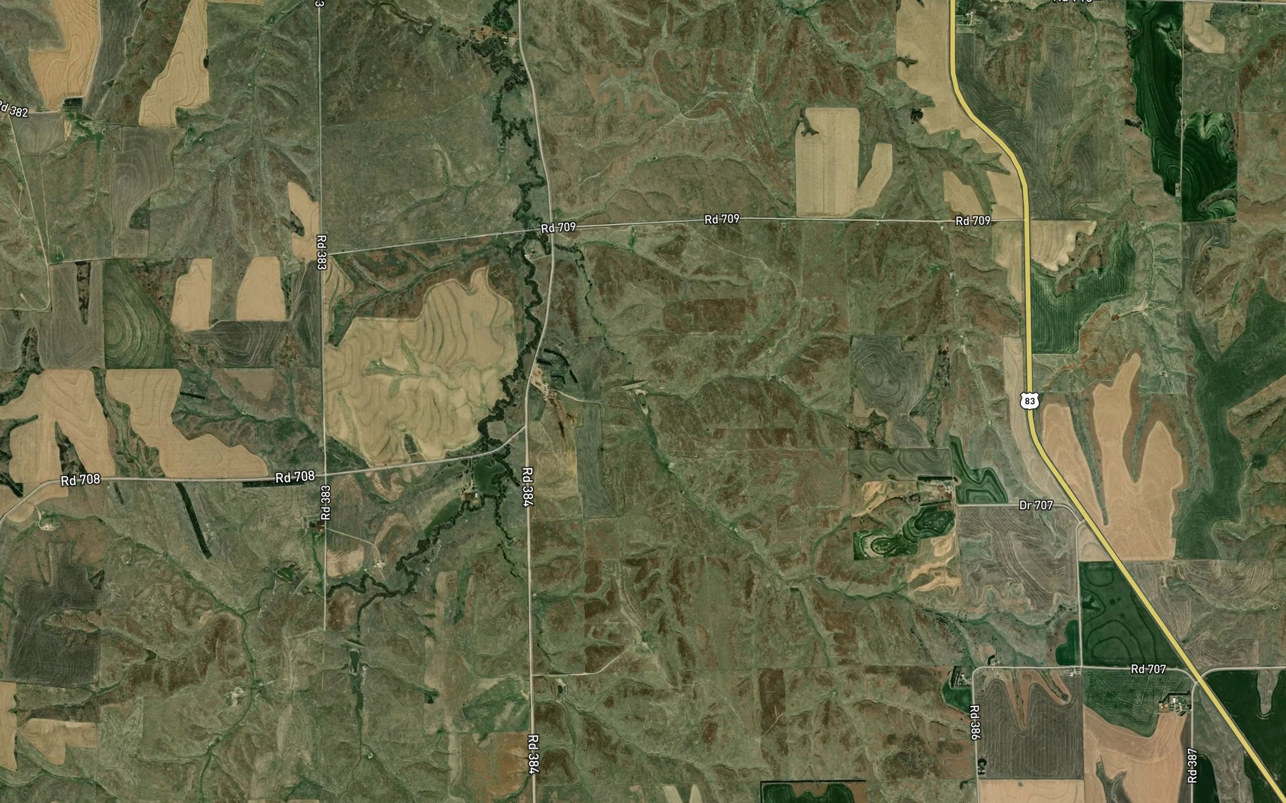 Satellite map of the Dry Creek South Reservoir 3-A