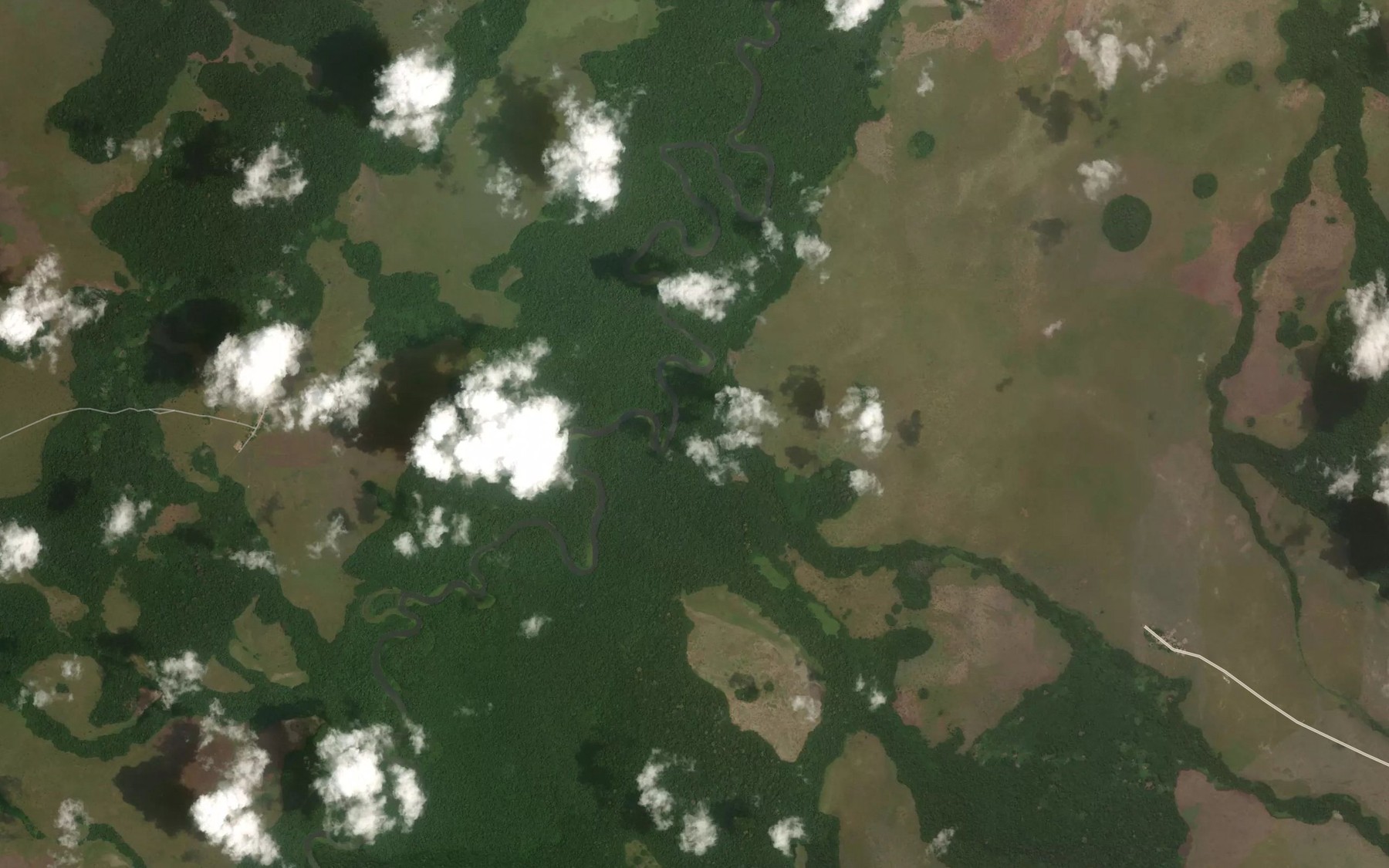 Satellite map of the Mbomi