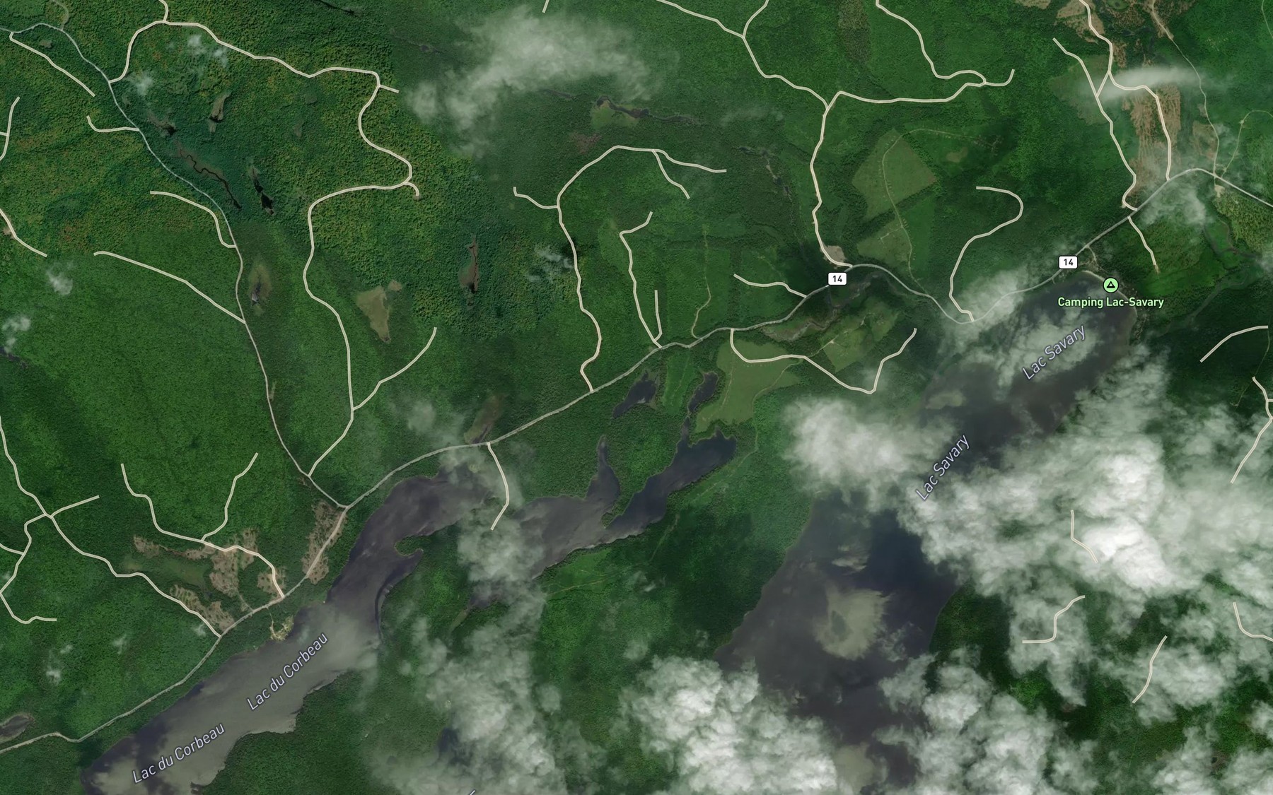 Satellite map of the Lac Capet