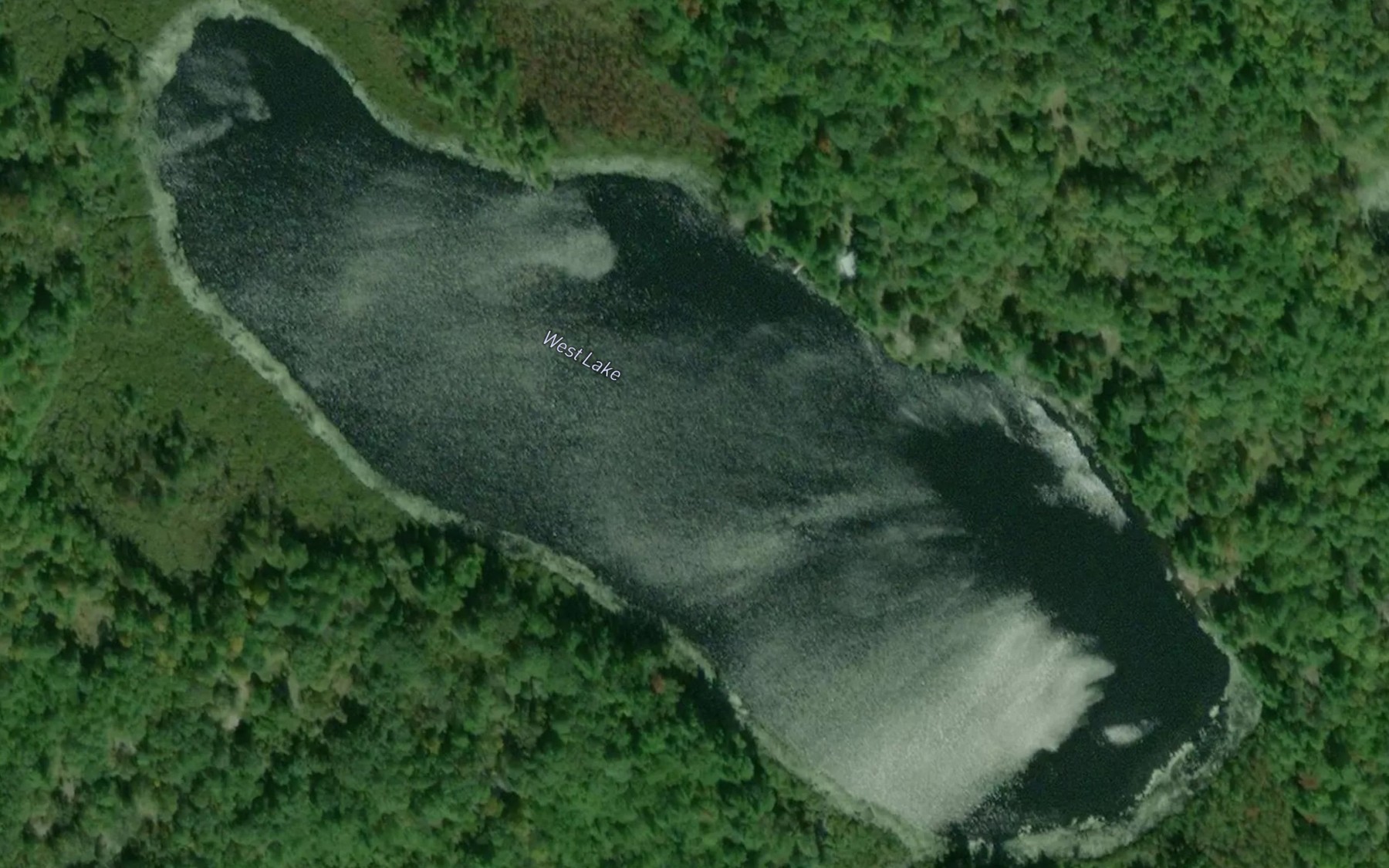 Satellite map of the West Lake