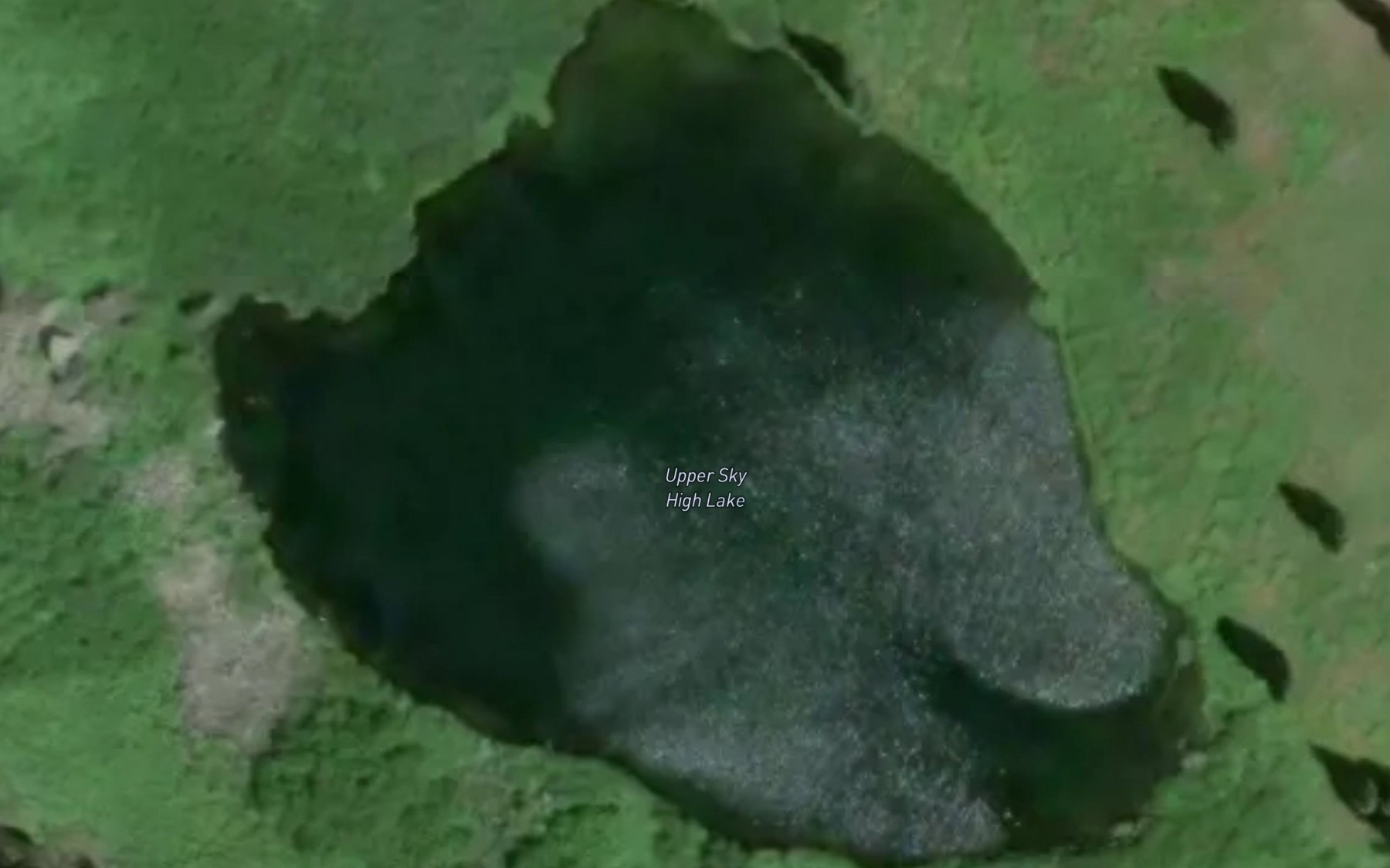 Satellite map of the Upper Sky High Lake
