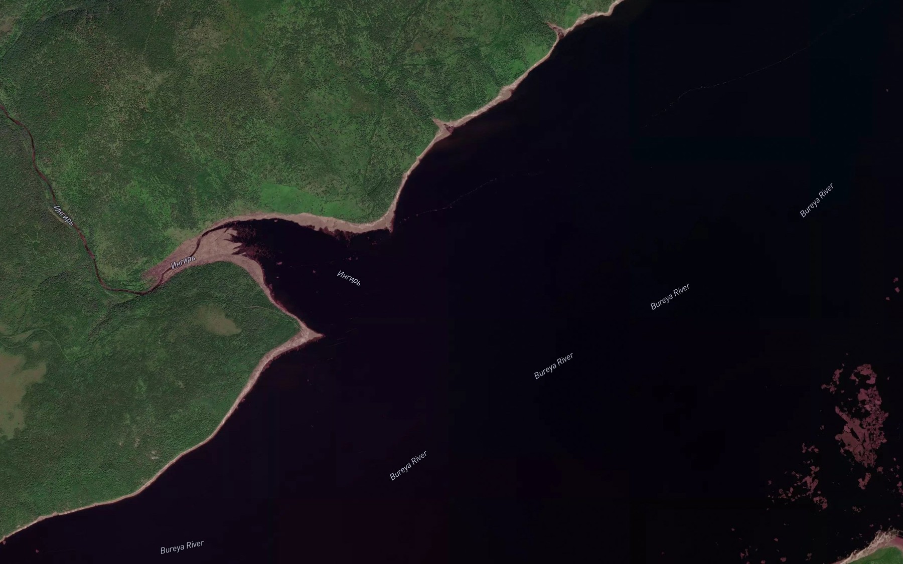 Satellite map of the Yanyr'