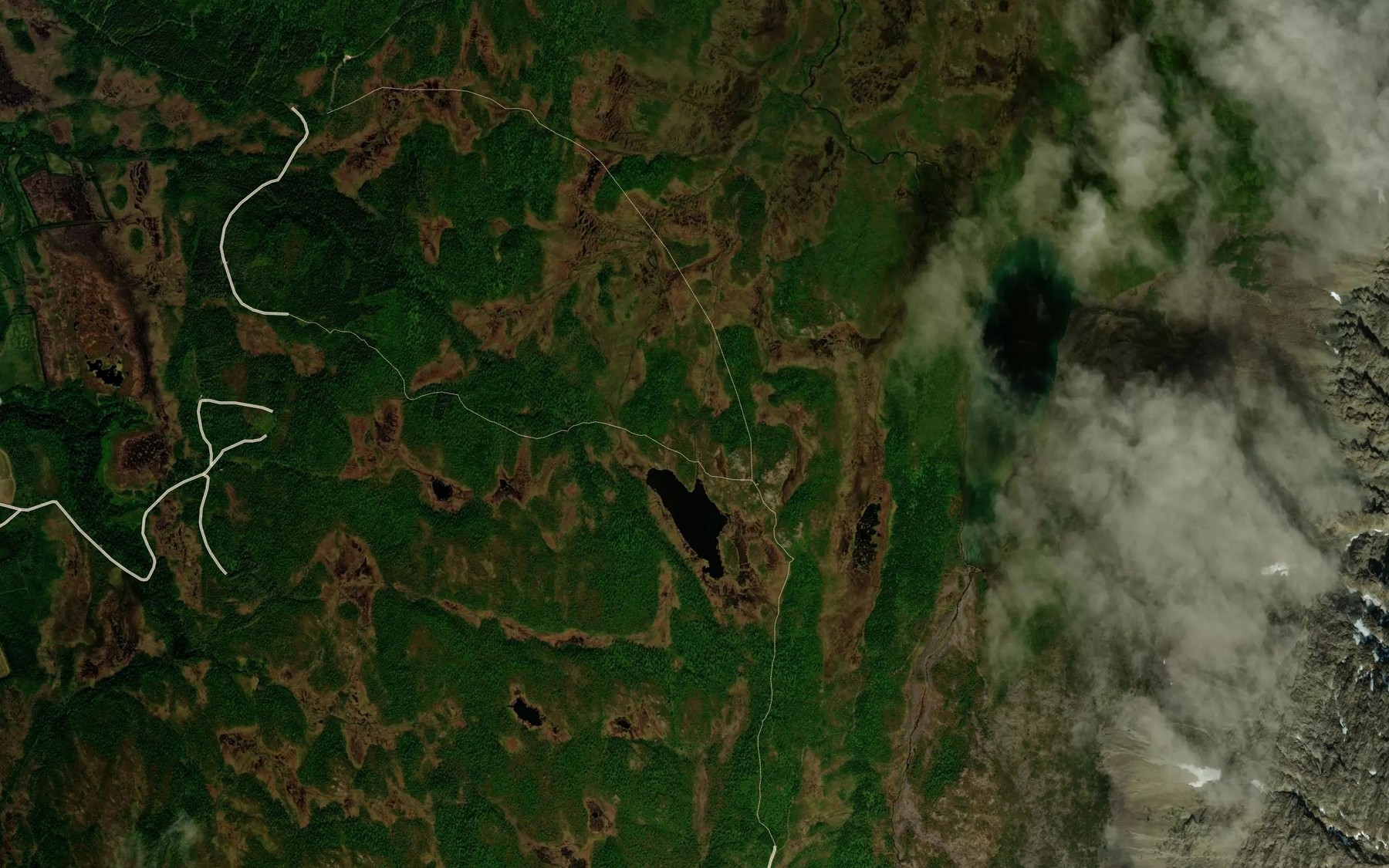 Satellite map of the Fiskevasselva