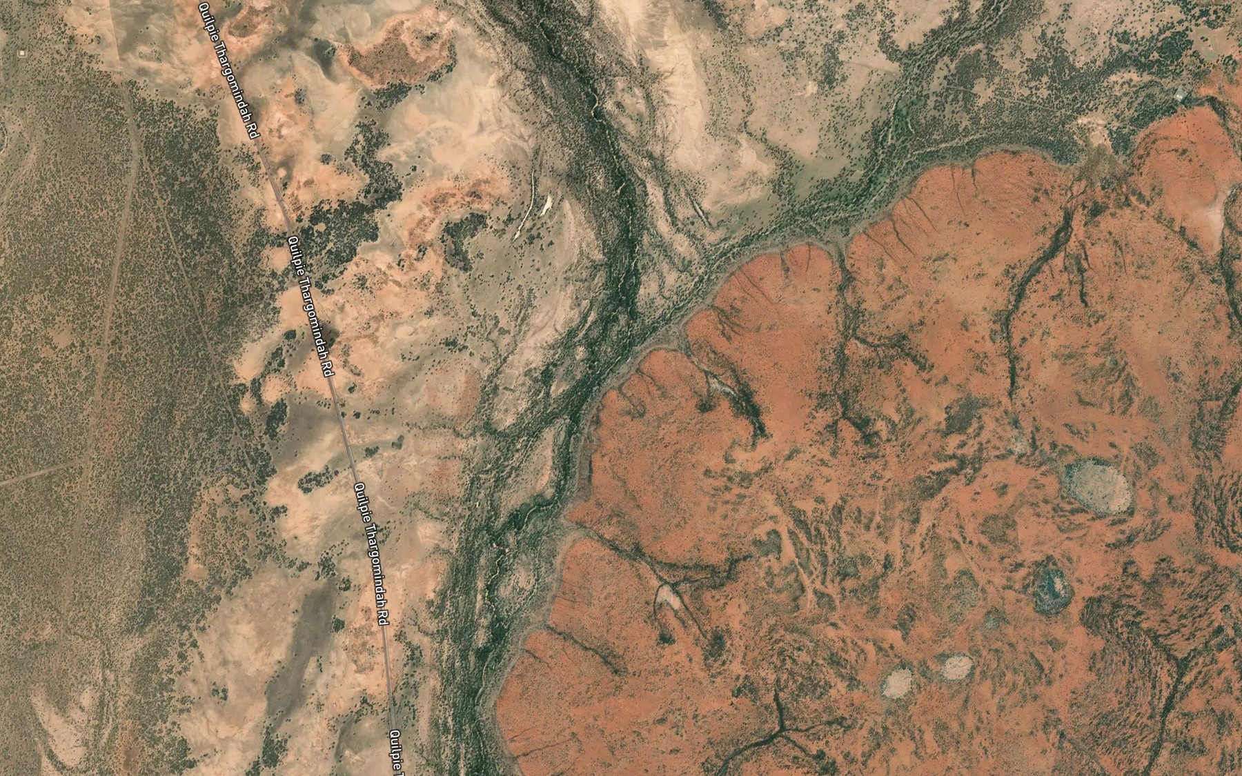 Satellite map of the Winbin Creek