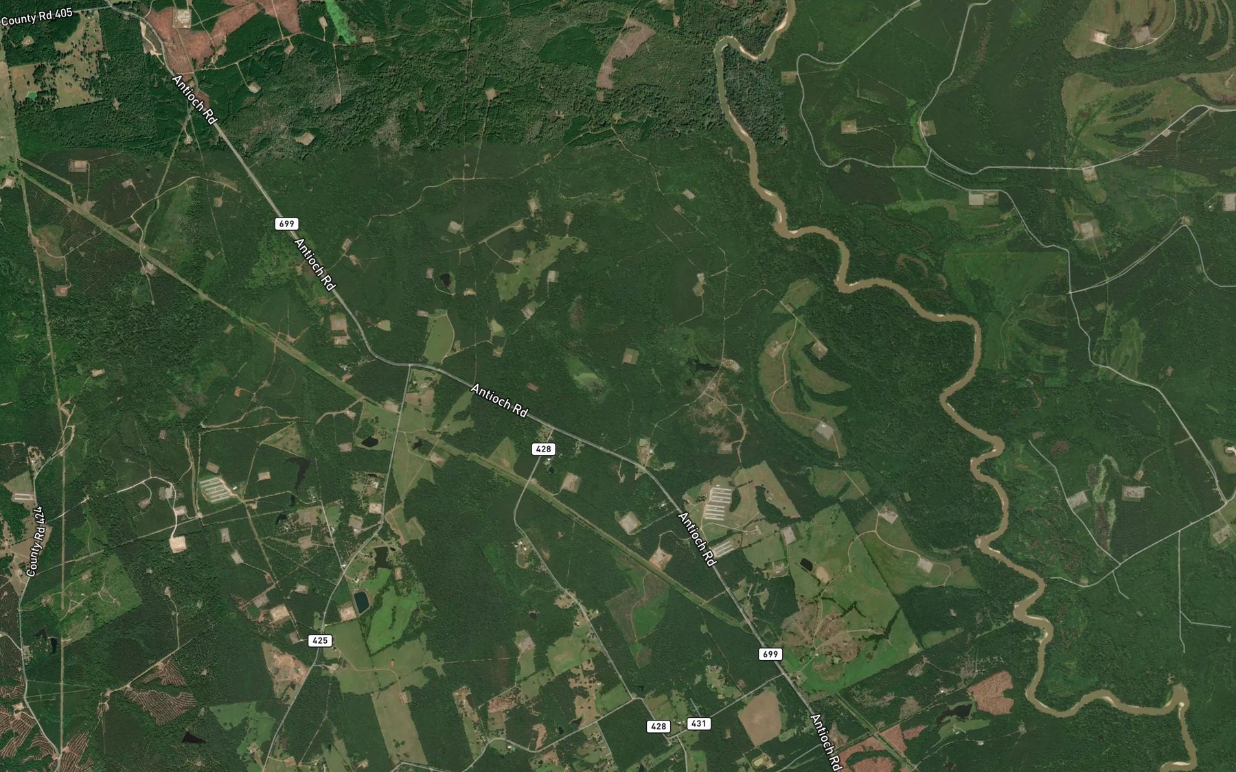 Satellite map of the Coon Pond