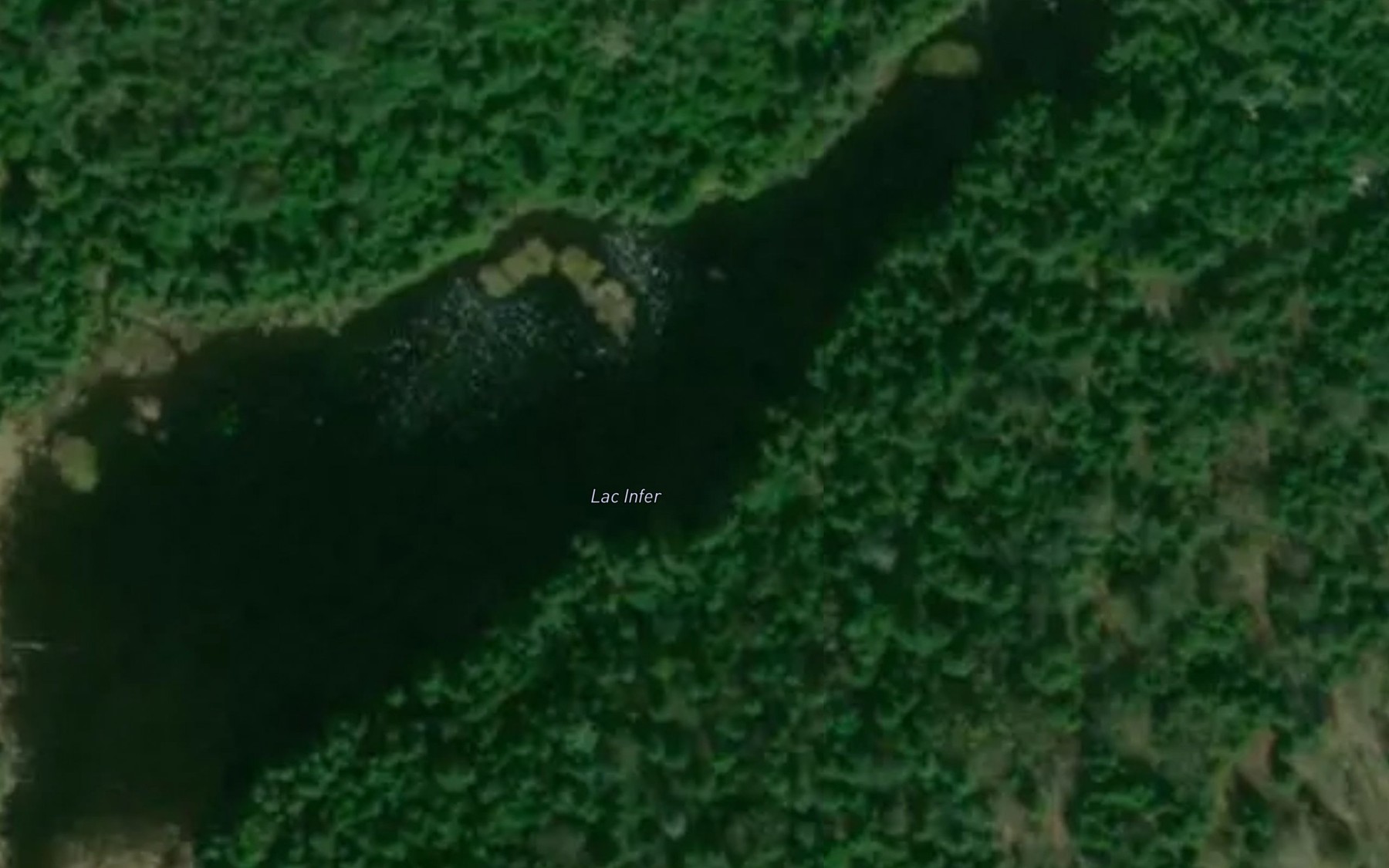 Satellite map of the Lac Infer