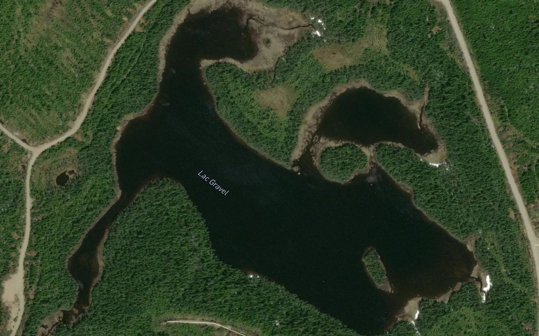Satellite map of the Lac Gravel