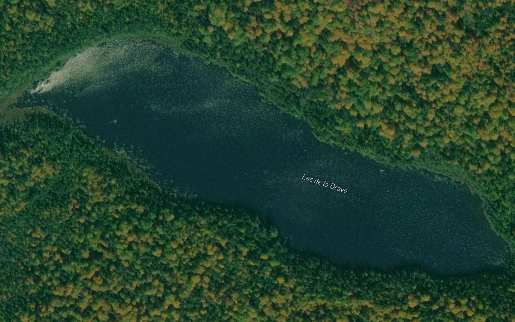 Satellite map of the Lac de la Drave