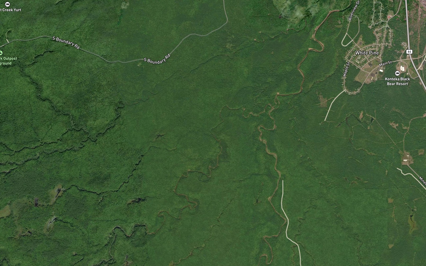 Satellite map of the Loggerhead Creek