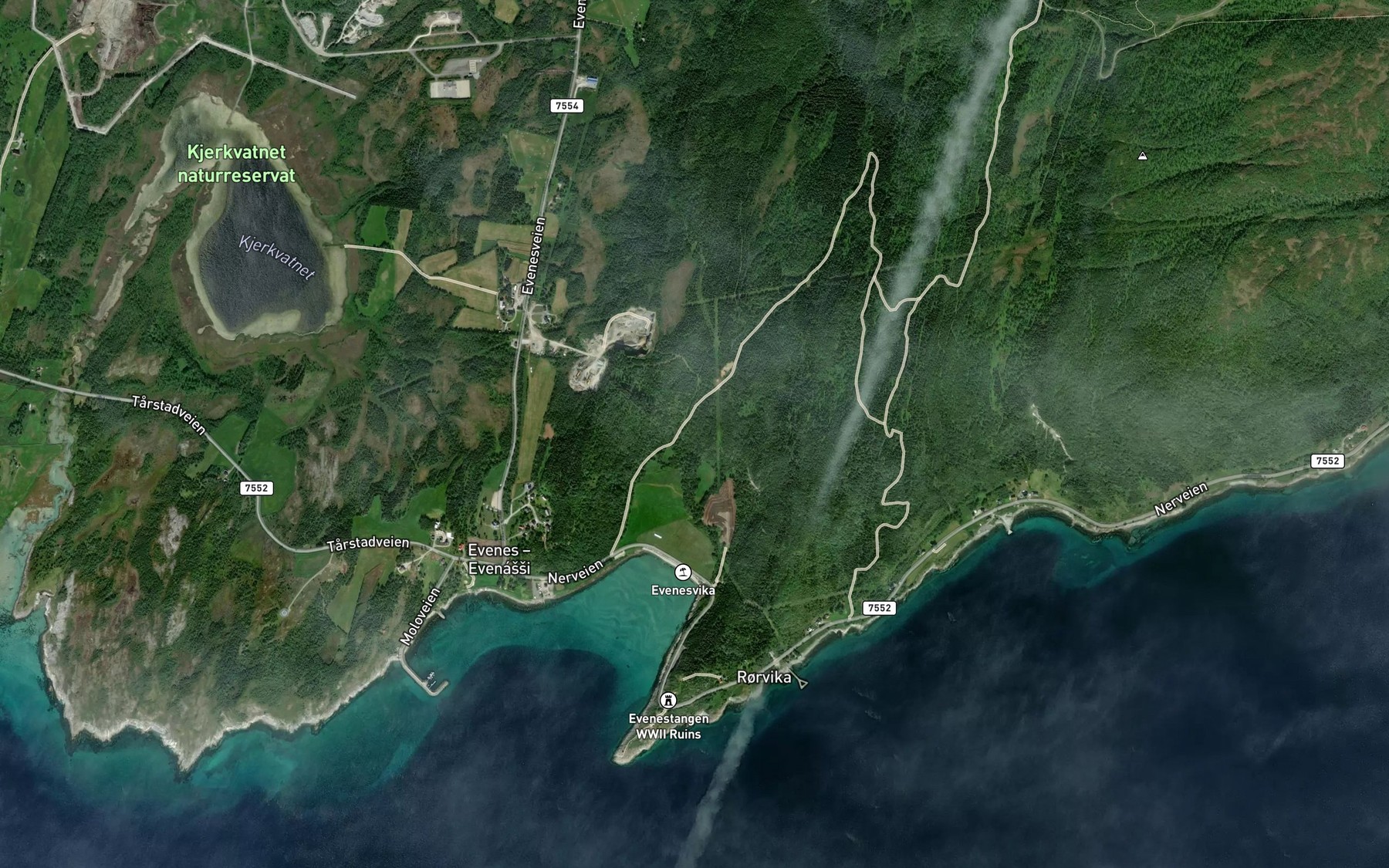Satellite map of the Vikaelva