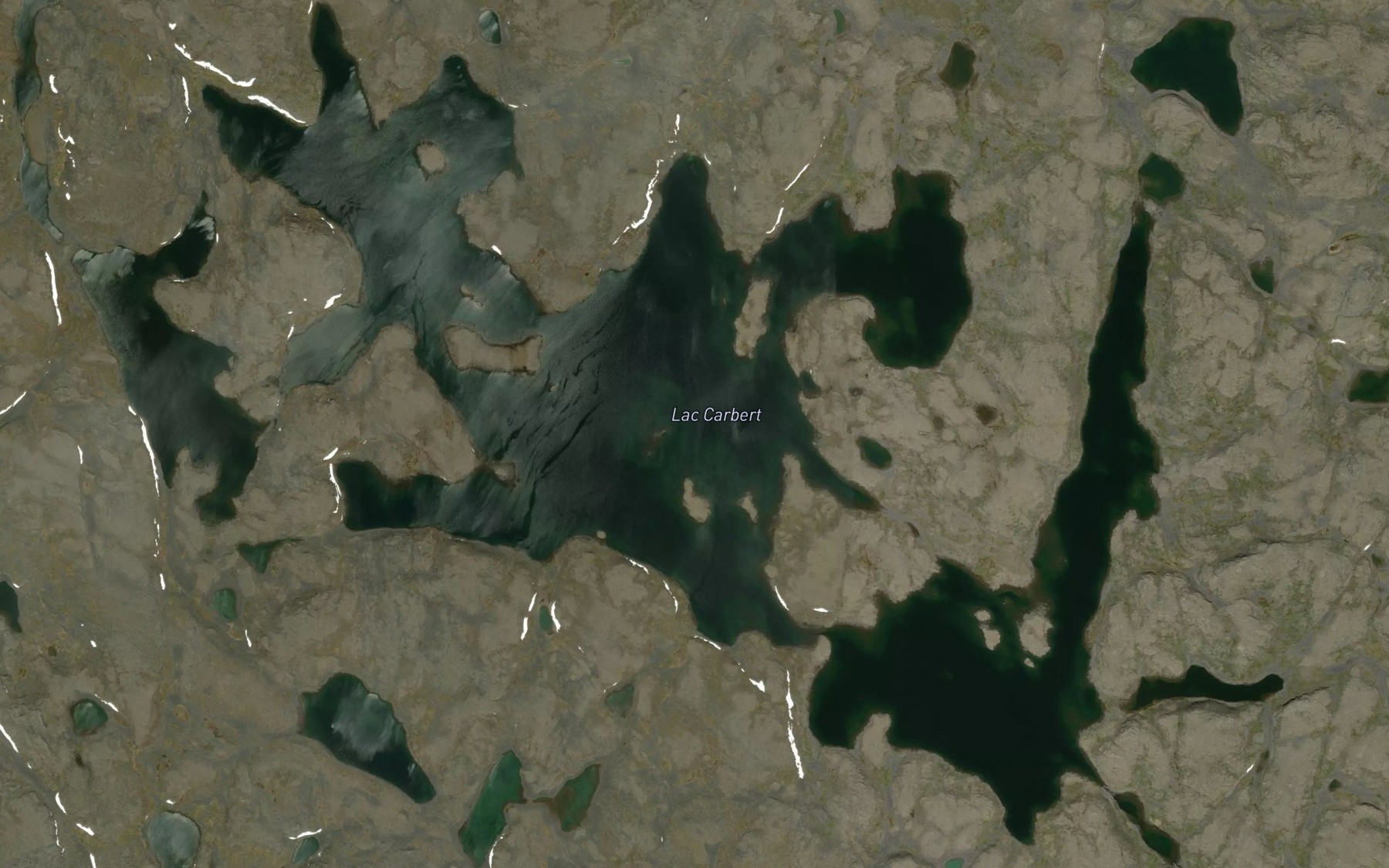 Satellite map of the Lac Carbert