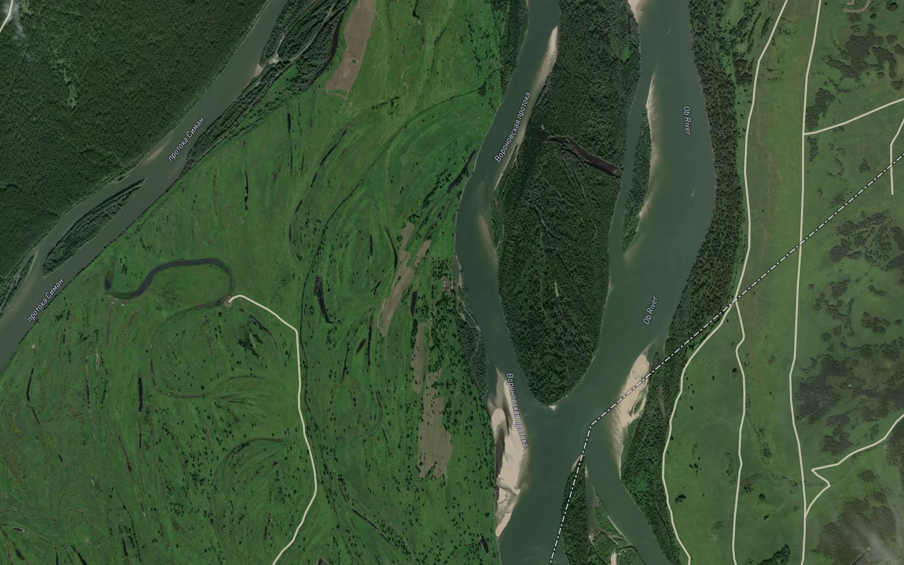 Satellite map of the Protoka Voronovskaya