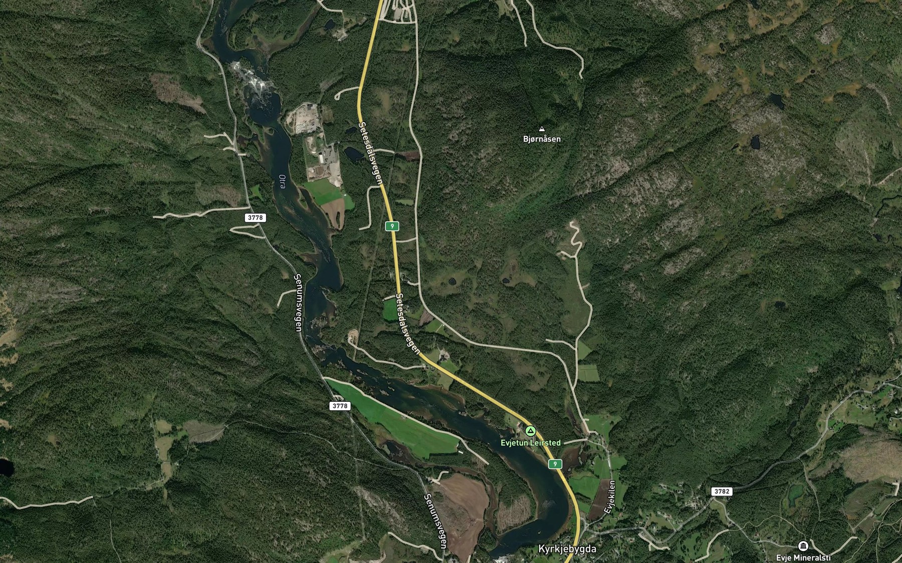 Satellite map of the Svarttjonn
