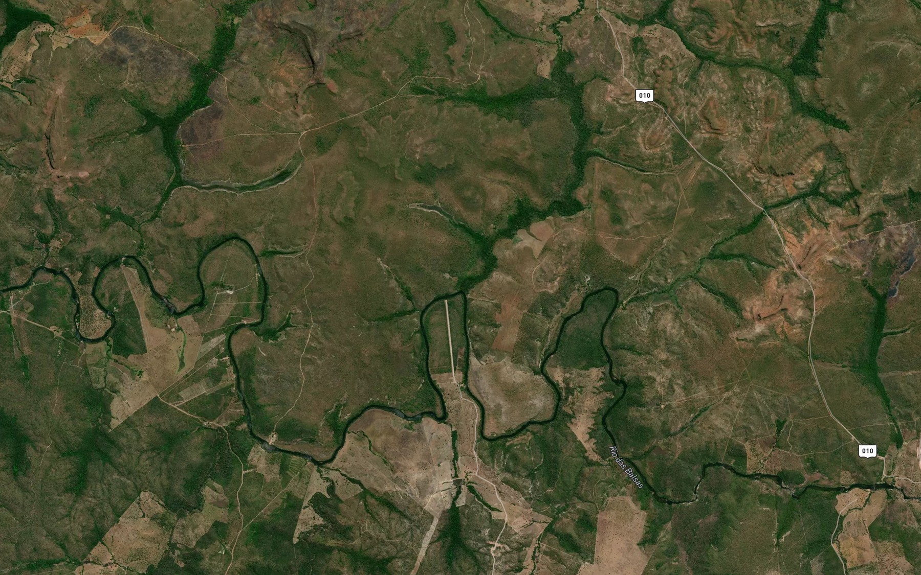 Satellite map of the Corrego Agua Suja