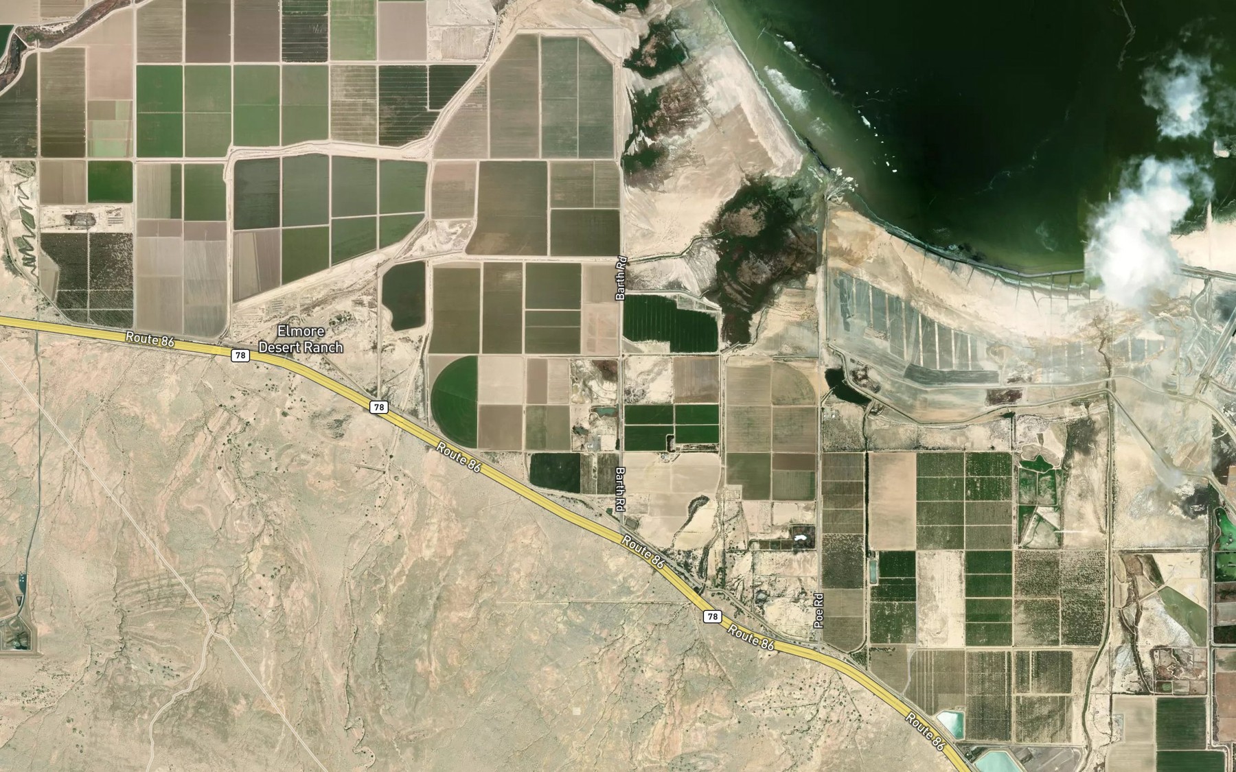 Satellite map of the Barth Lateral