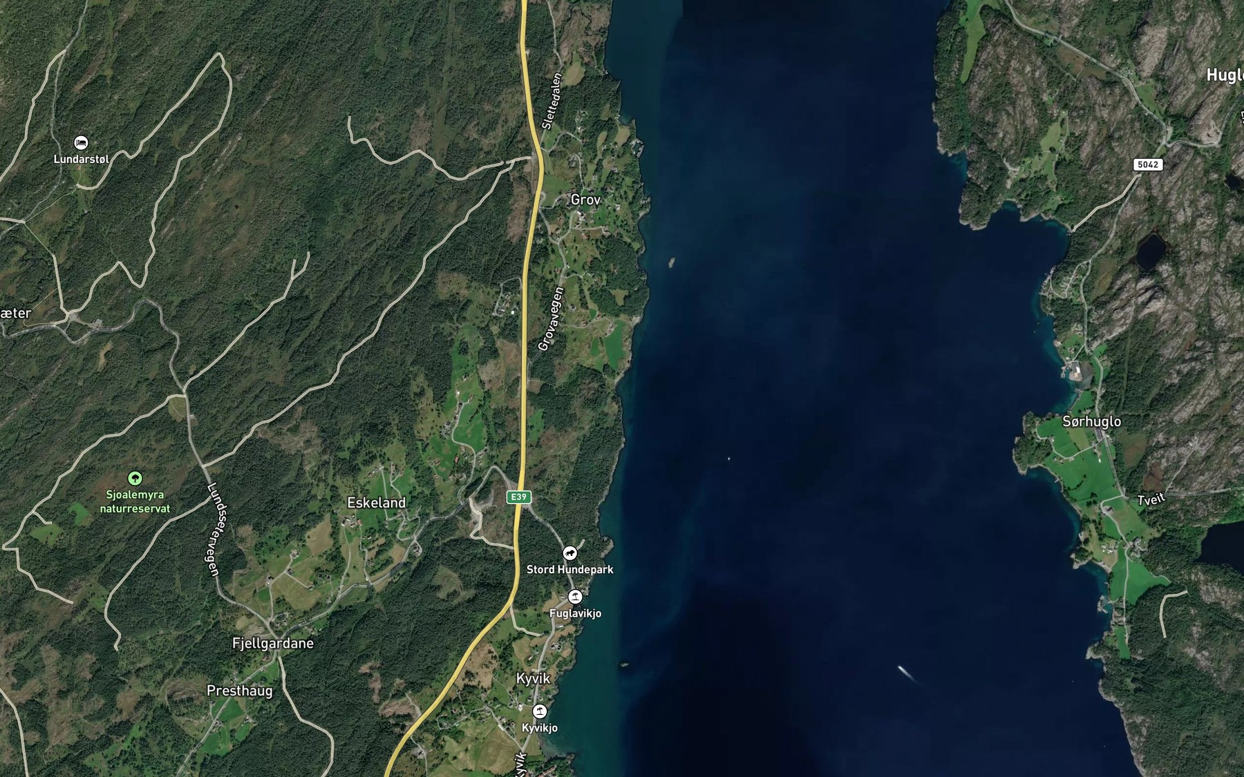Satellite map of the Buvika