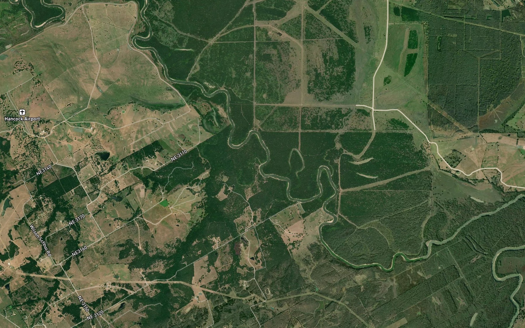 Satellite map of the Humphries Creek