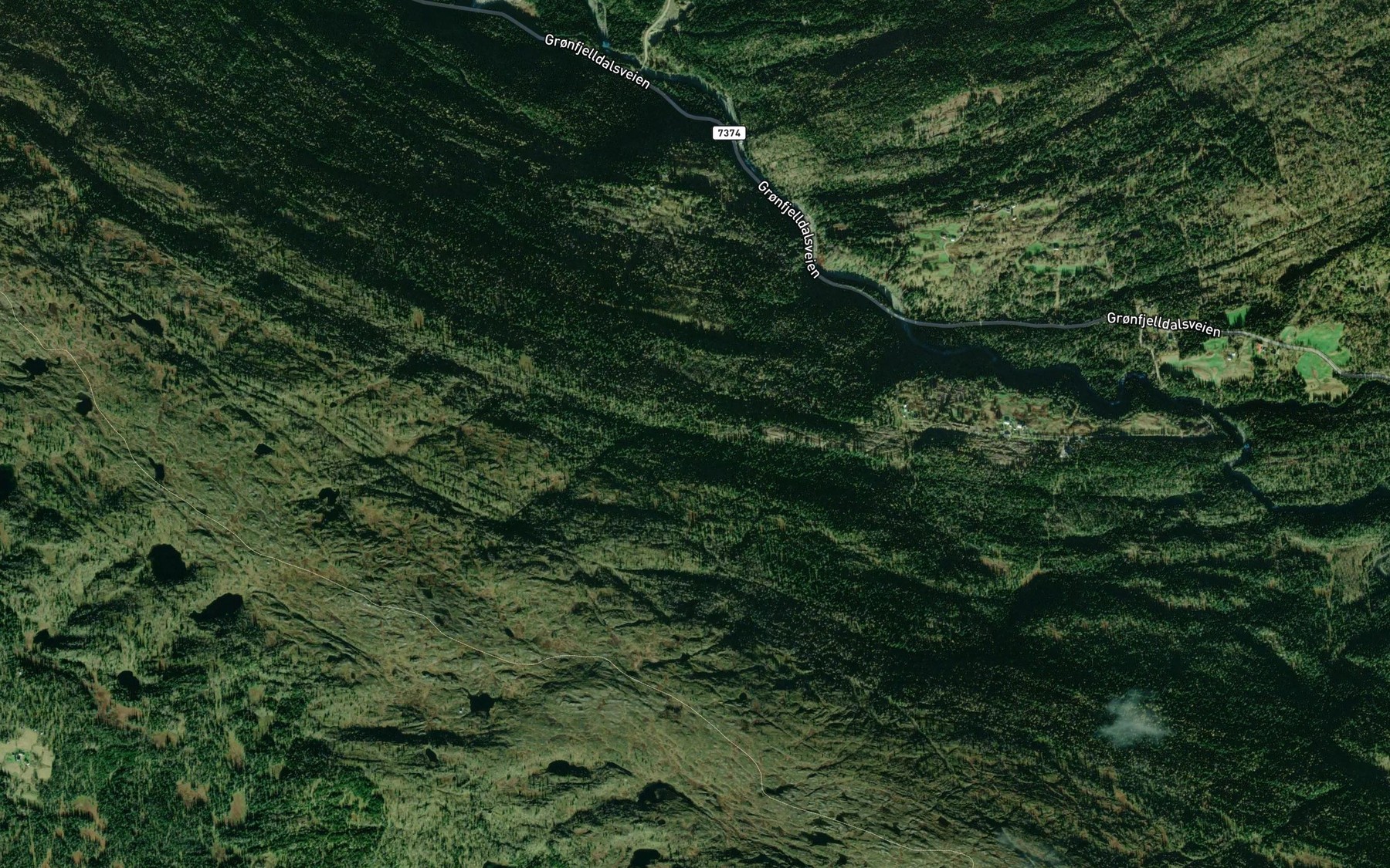 Satellite map of the Rapbekken