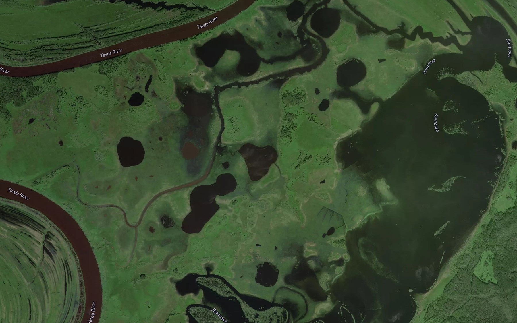 Satellite map of the Ozero Palosanovoye