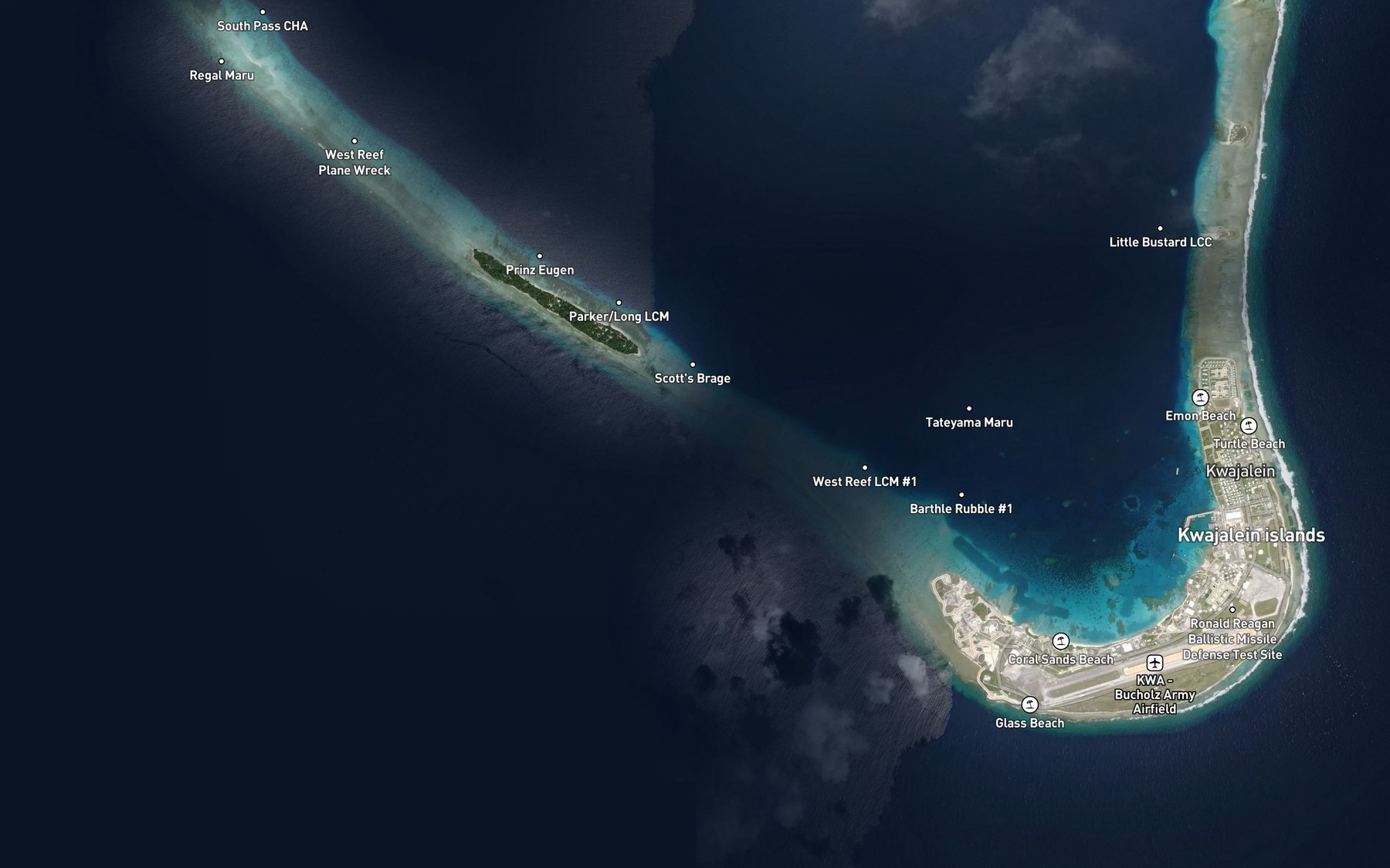 Satellite map of the SAR Boat Channel