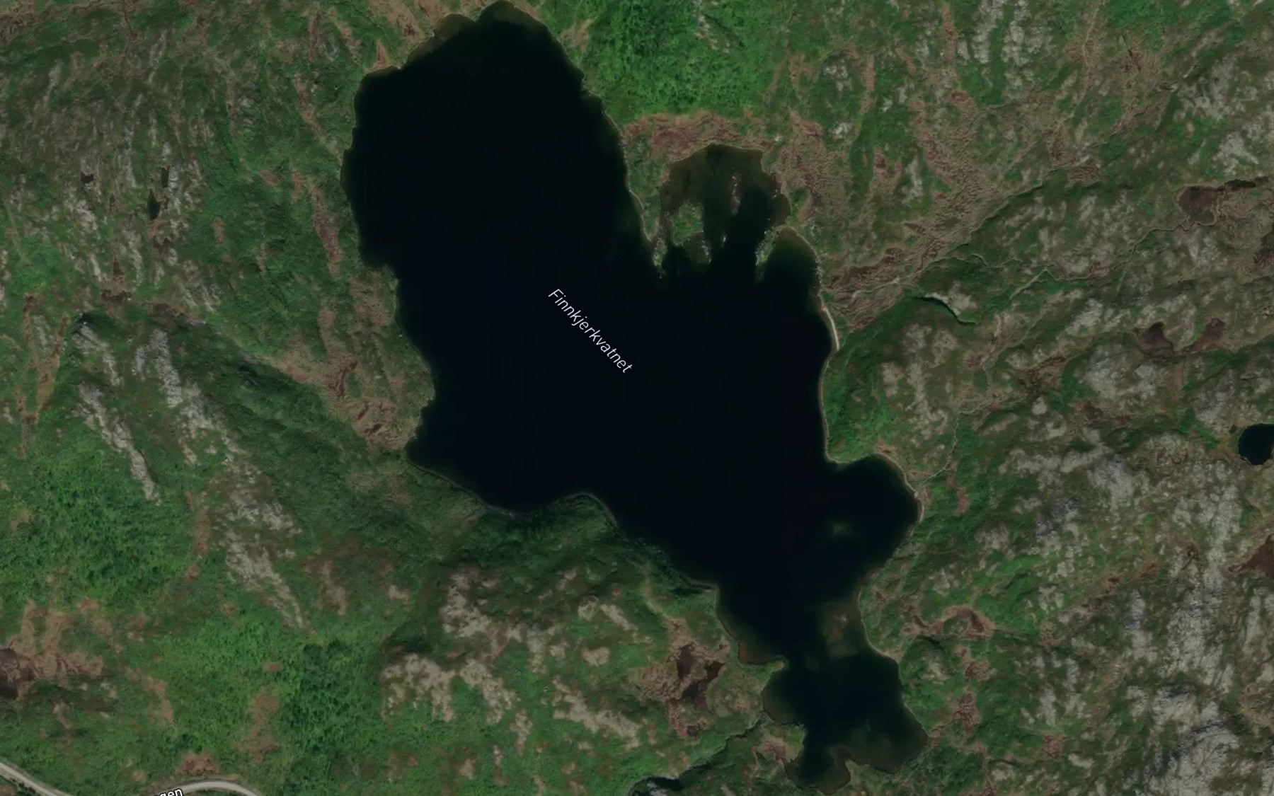 Satellite map of the Finnkjerkvatnet