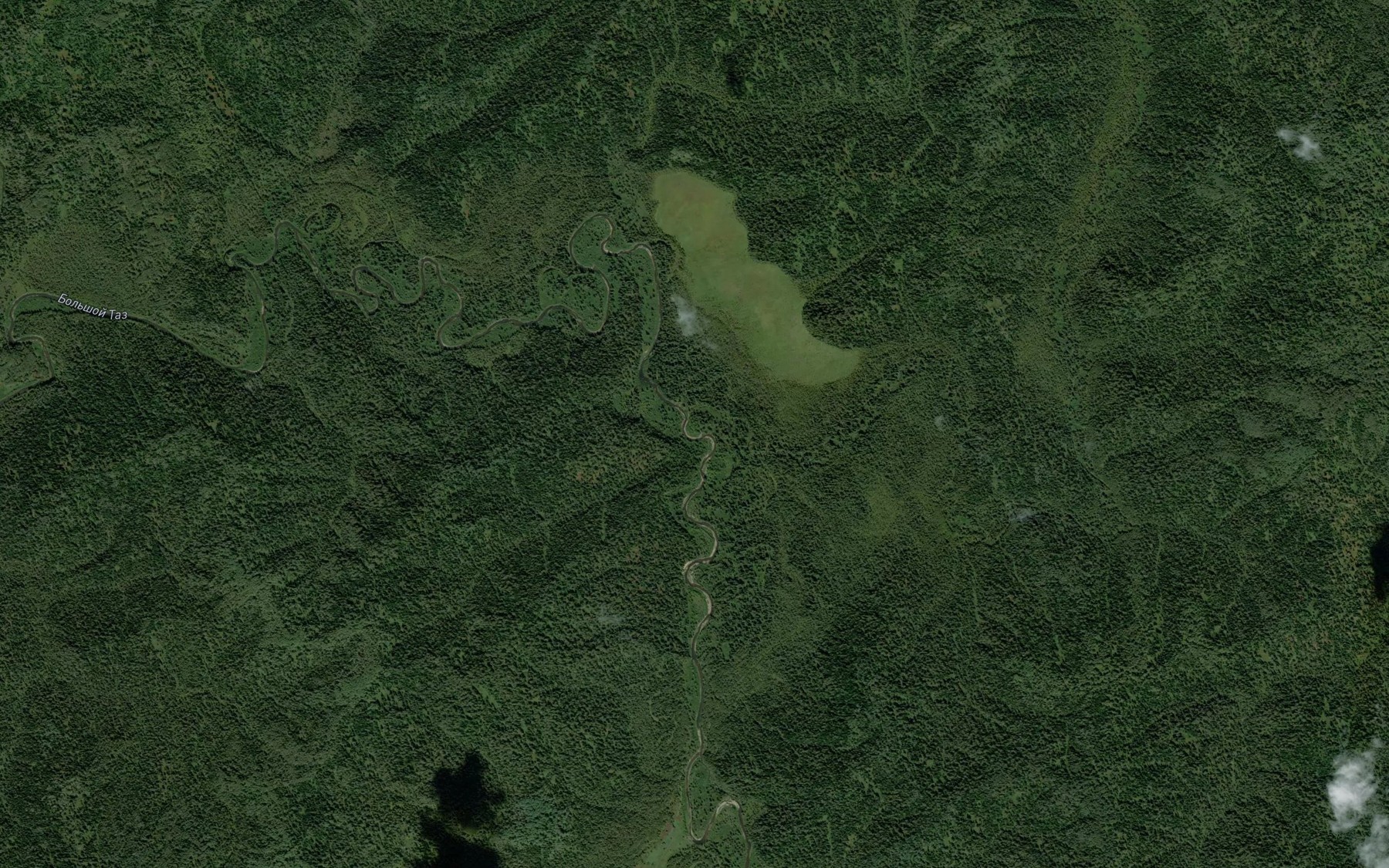 Satellite map of the Sredniy Mech