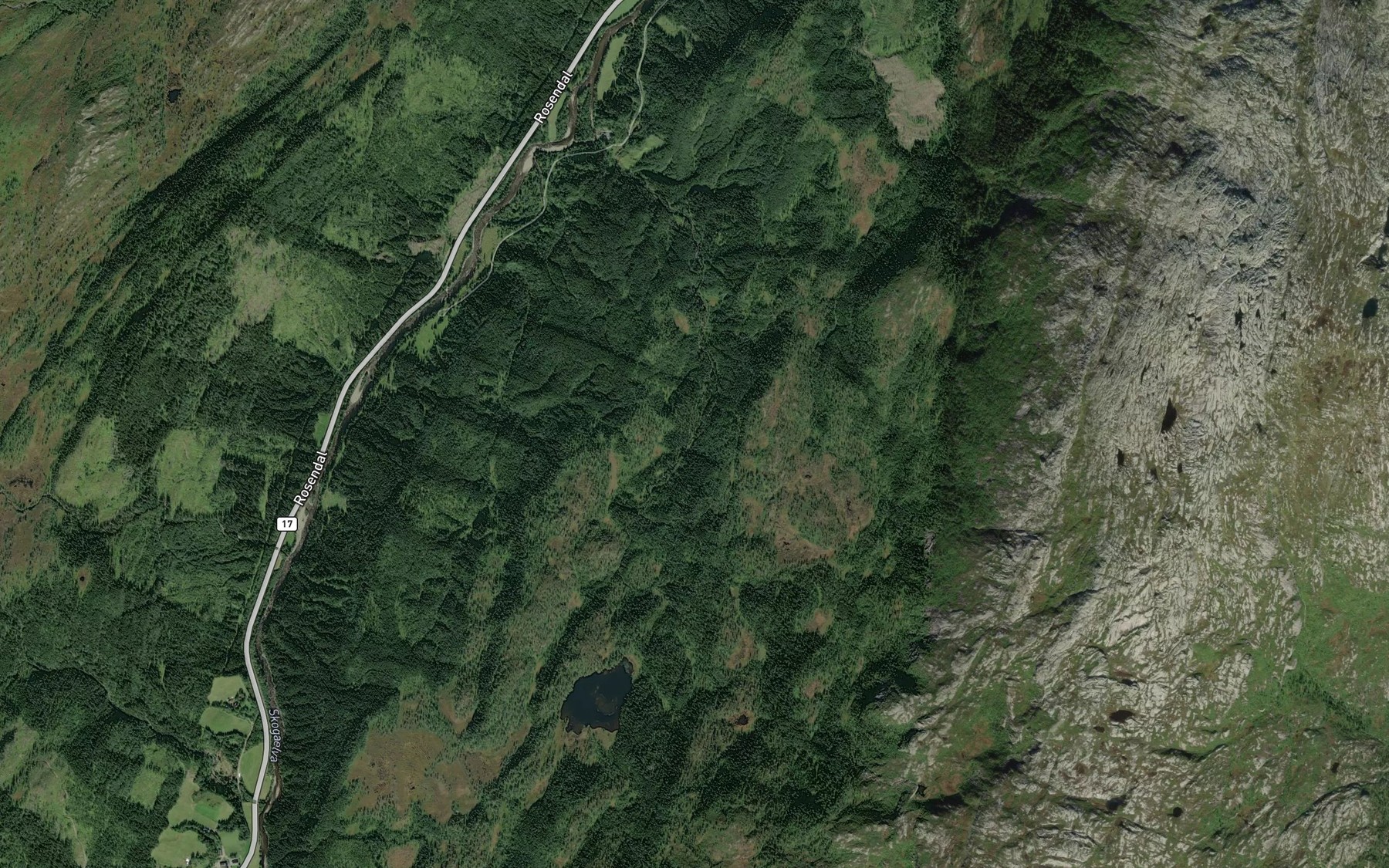 Satellite map of the Olanesbekken