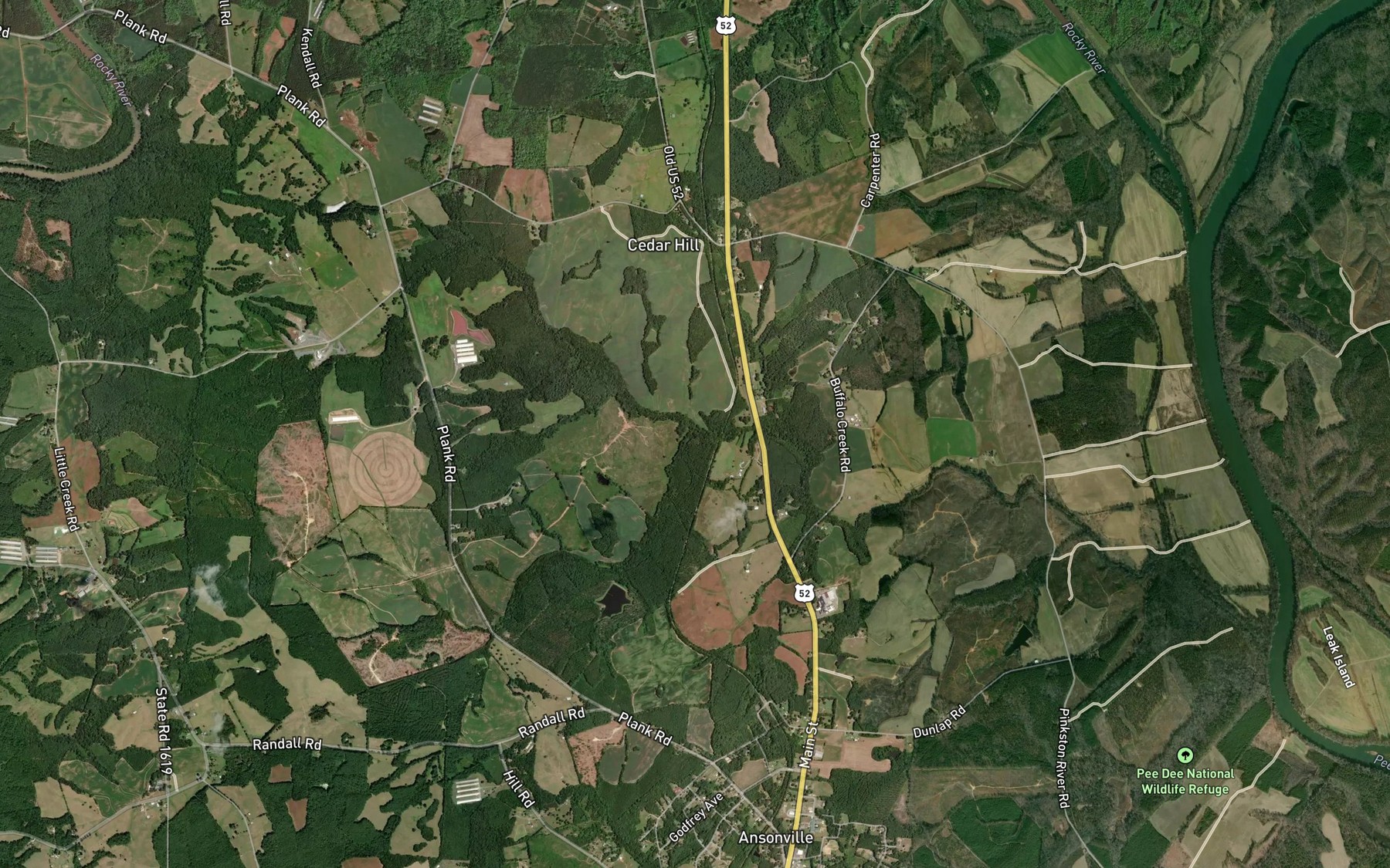 Satellite map of the South Prong Buffalo Creek