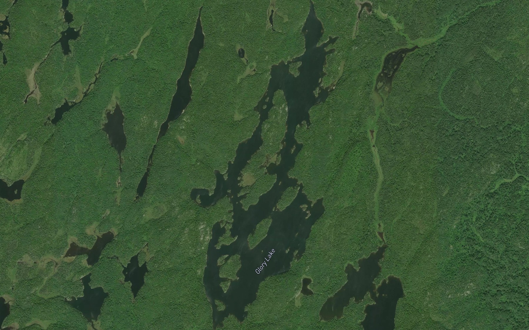 Satellite map of the Glory Lake