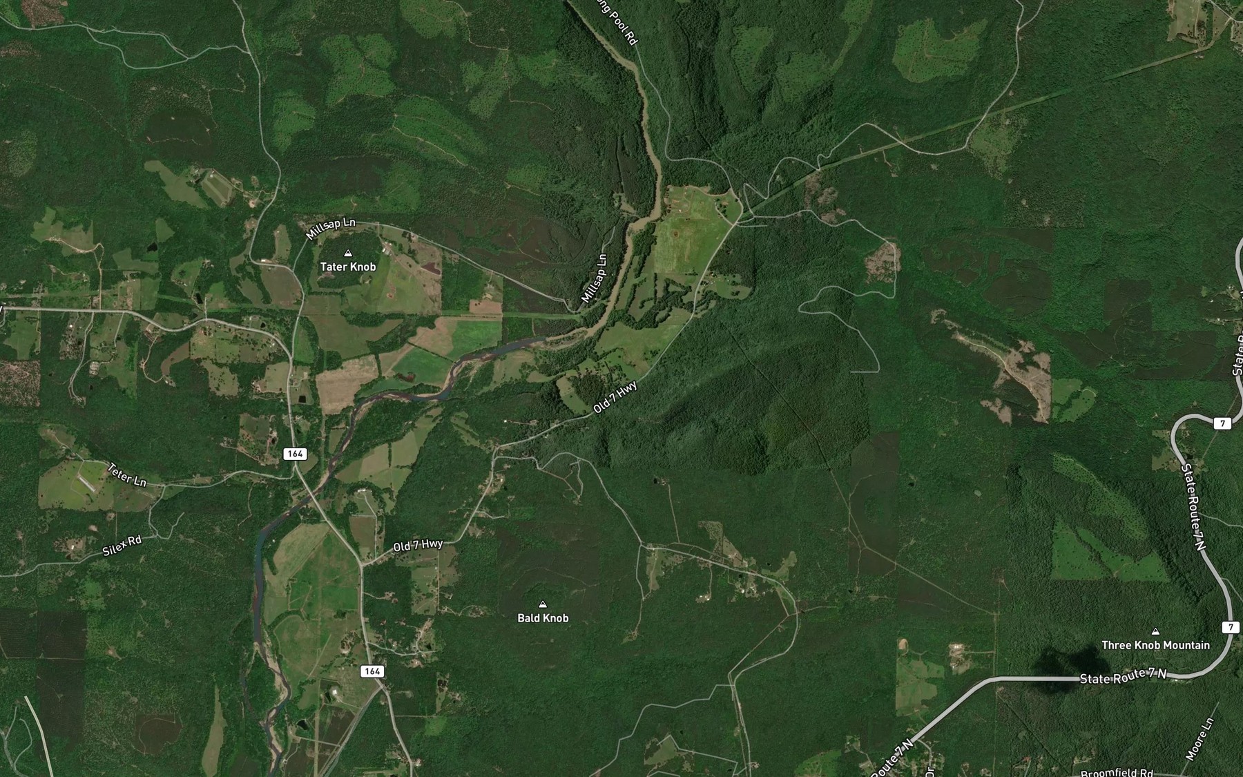 Satellite map of the Grimmet Springs