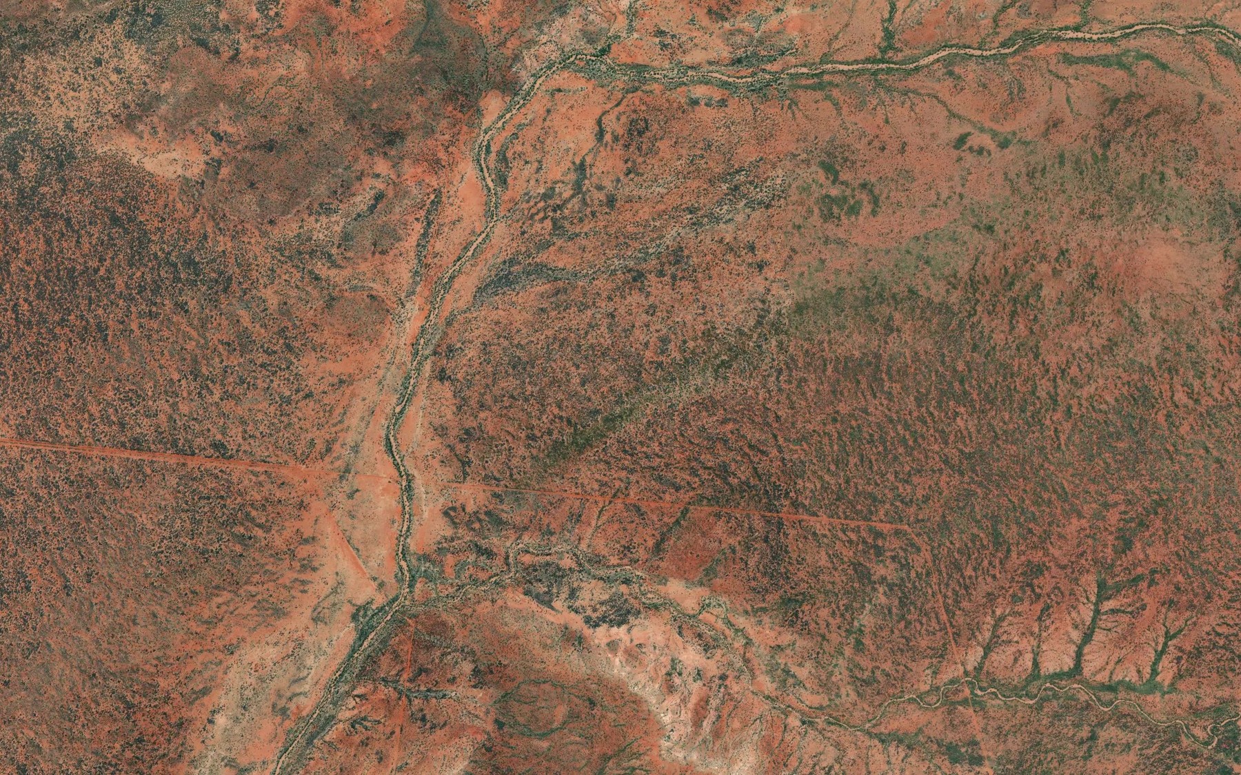 Satellite map of the Little Toby Creek
