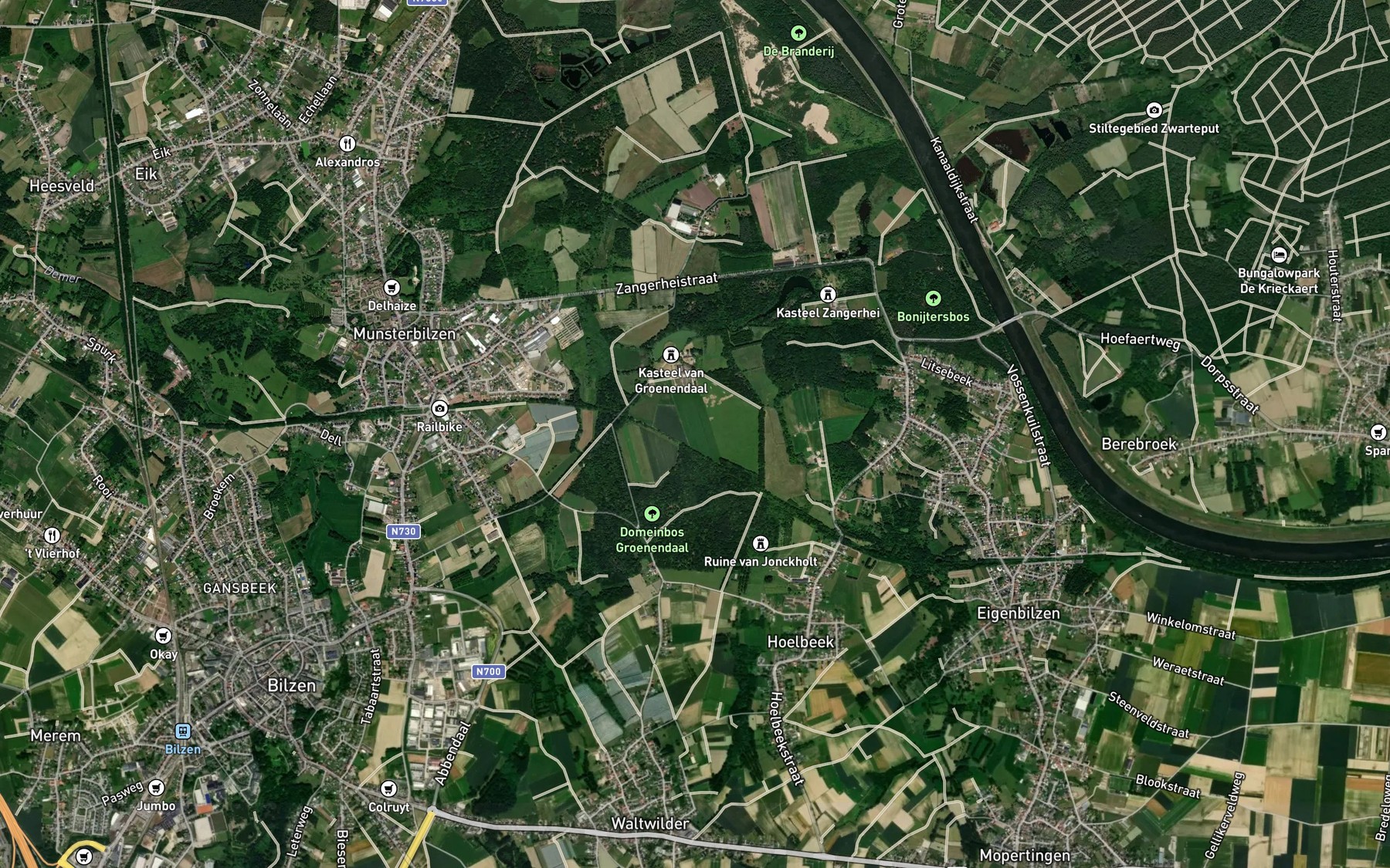 Satellite map of the Krombeek