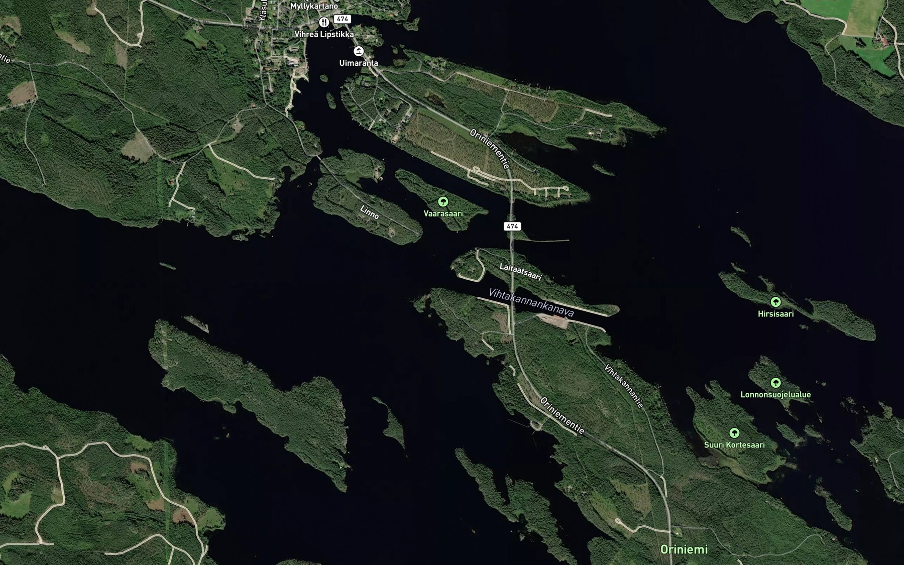 Satellite map of the Vihtakannan Kanava