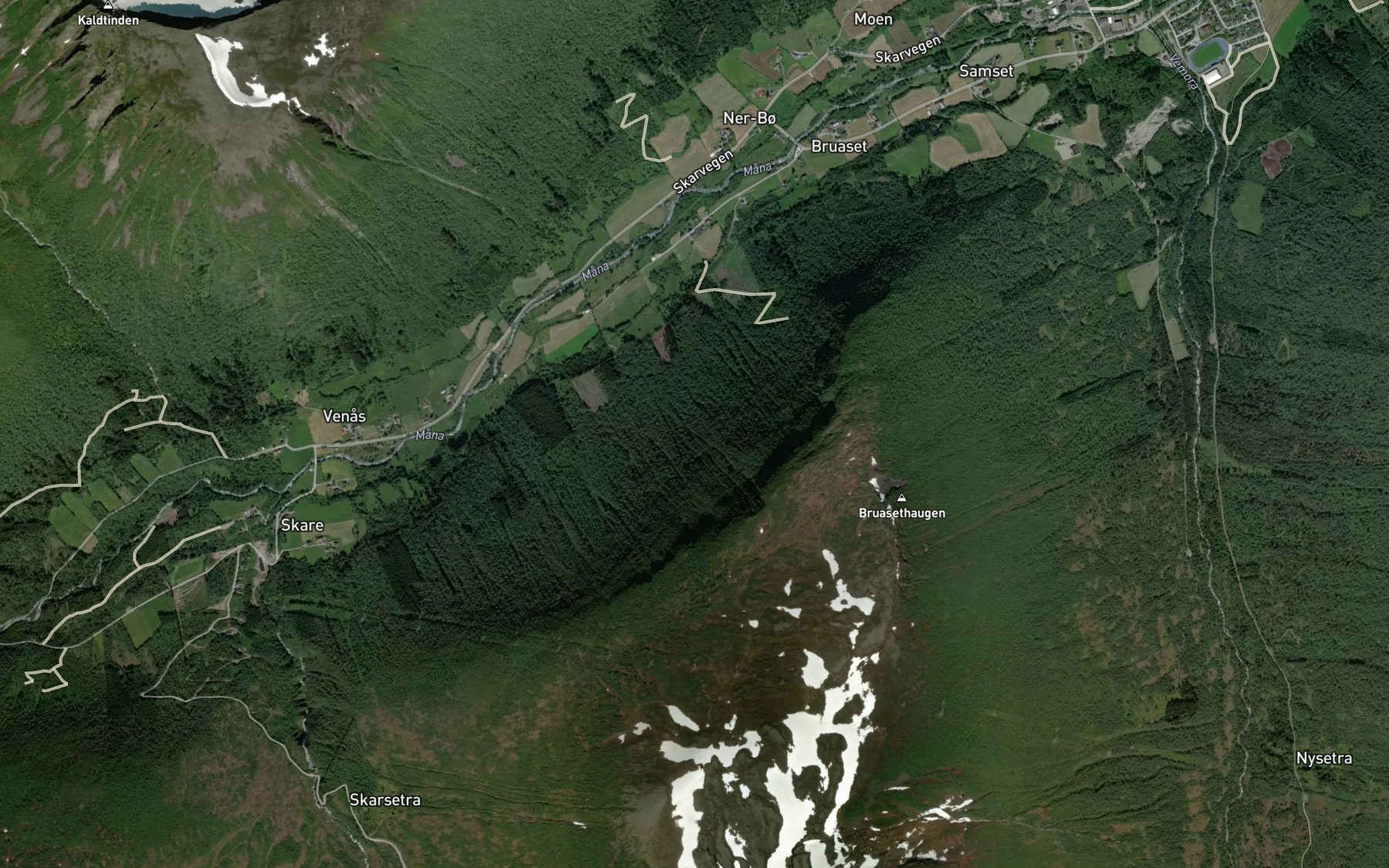 Satellite map of the Nonsgrova
