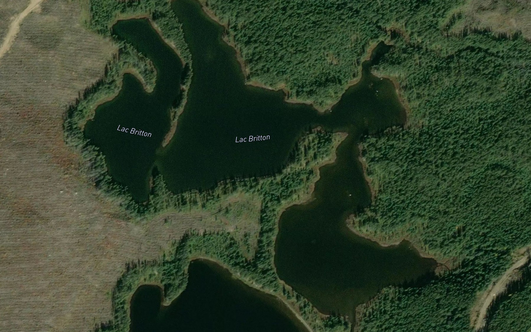Satellite map of the Lac Britton