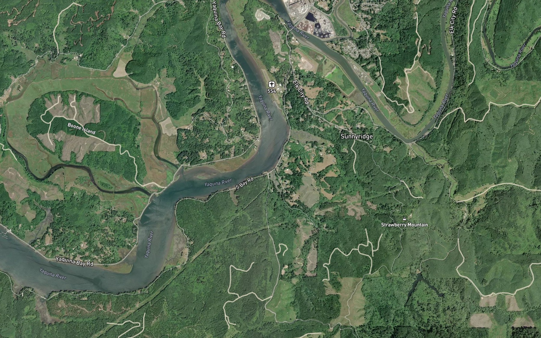Satellite map of the Montgomery Creek
