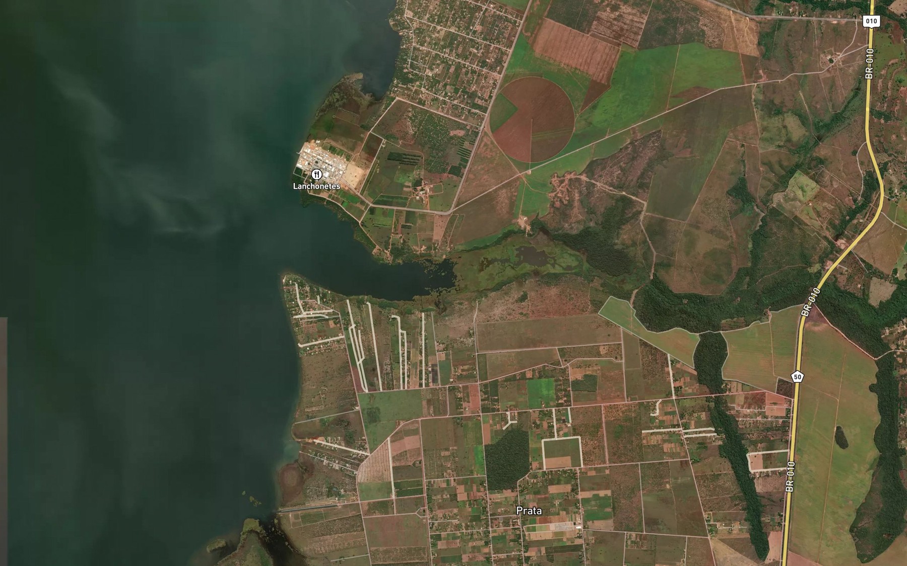 Satellite map of the Ribeirao Sao Joao
