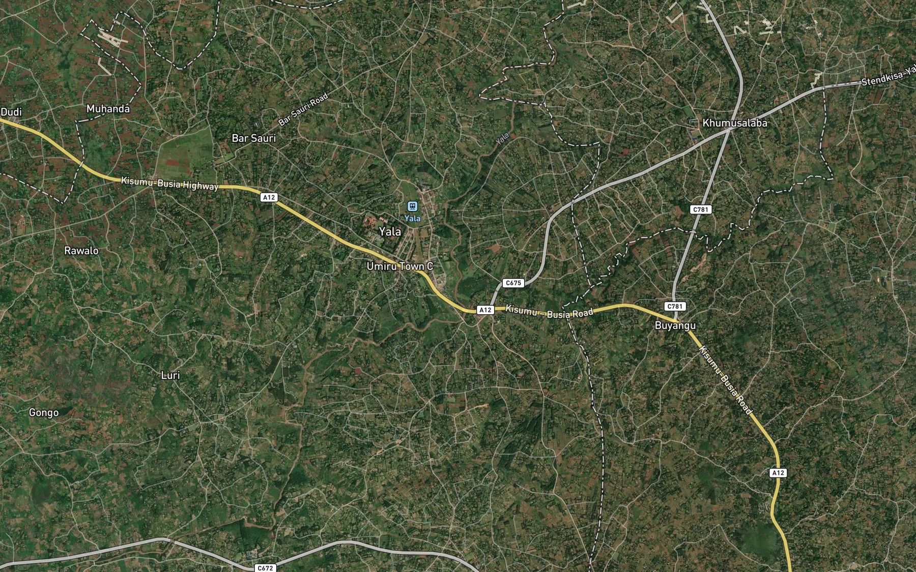 Satellite map of the Edzawa