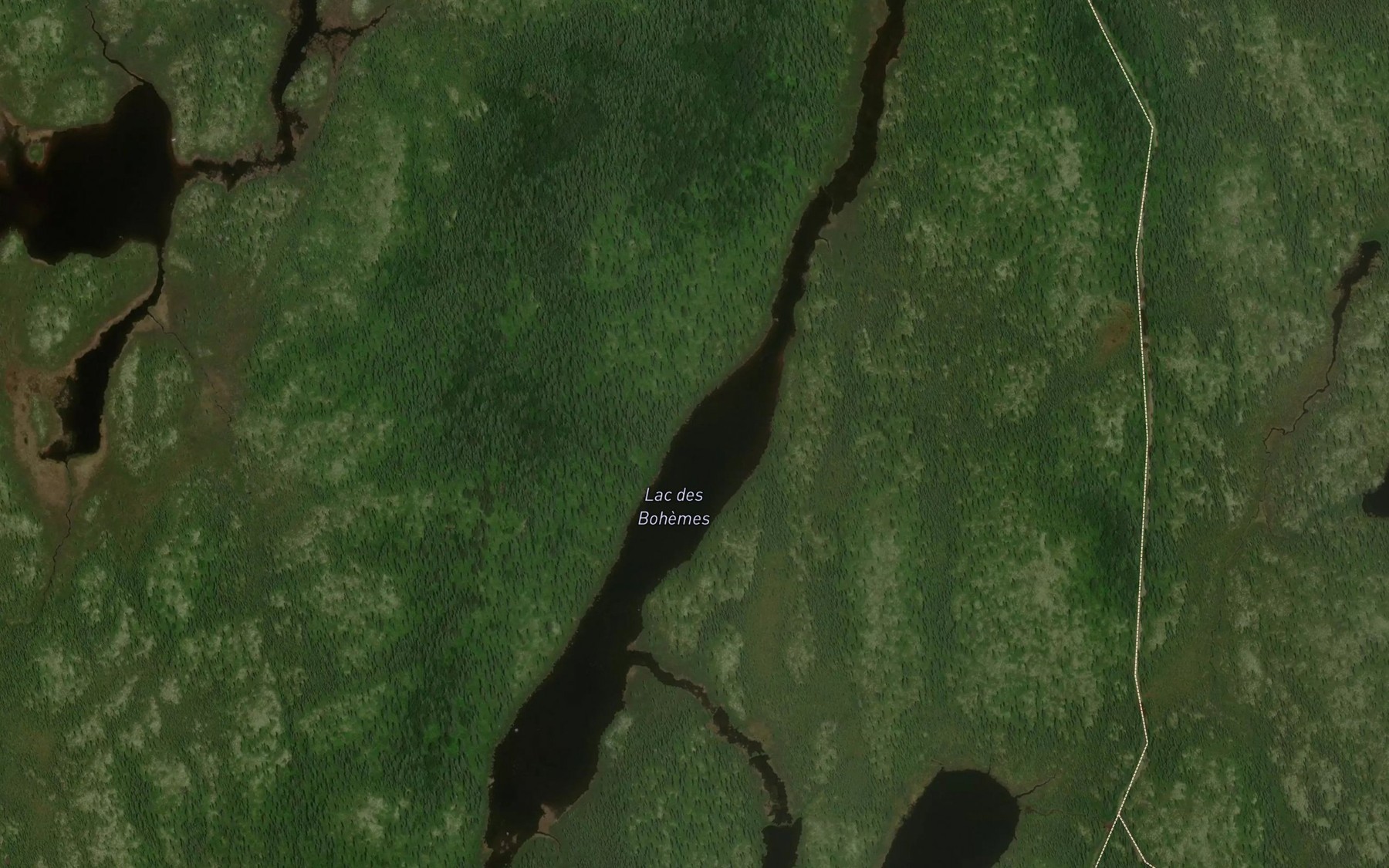 Satellite map of the Lac des Bohemes