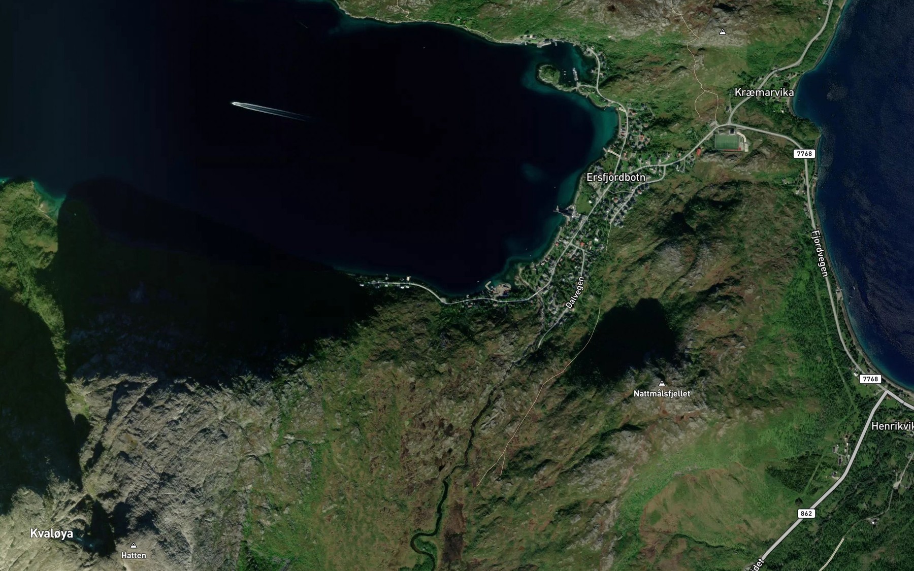 Satellite map of the Eitervika