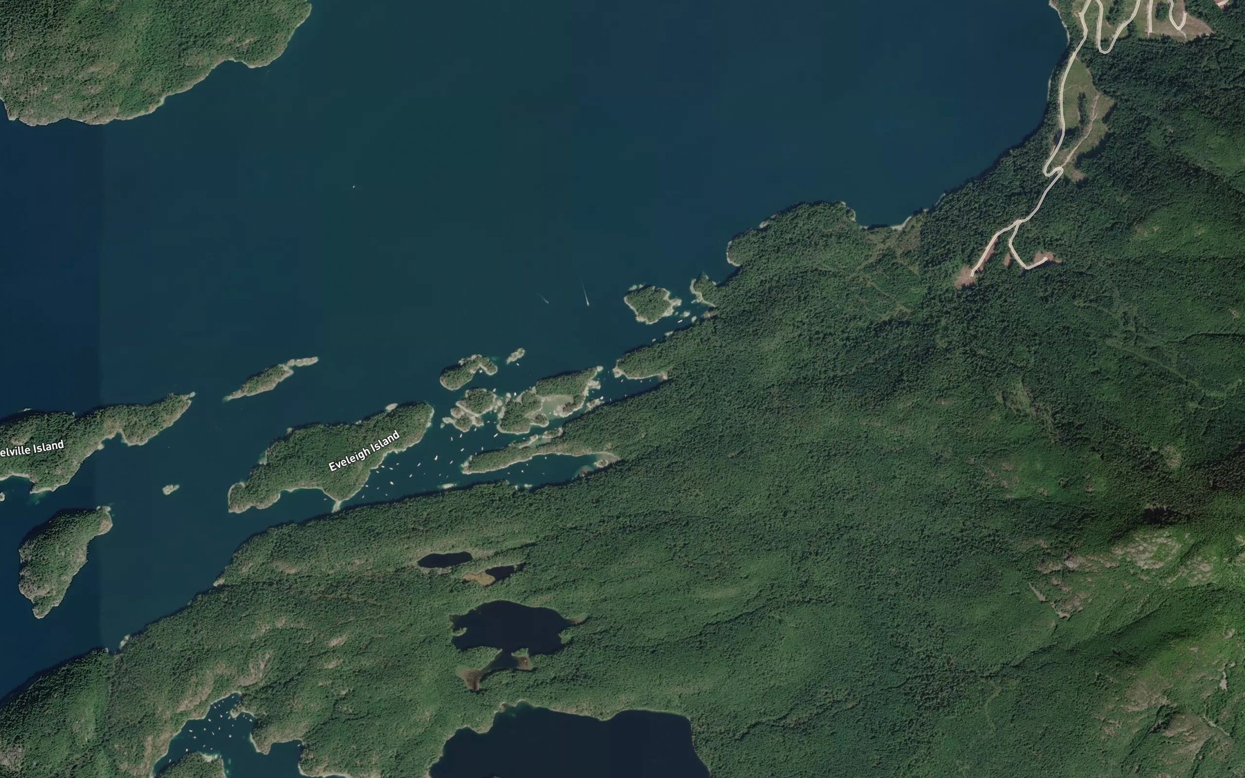 Satellite map of the Laura Cove